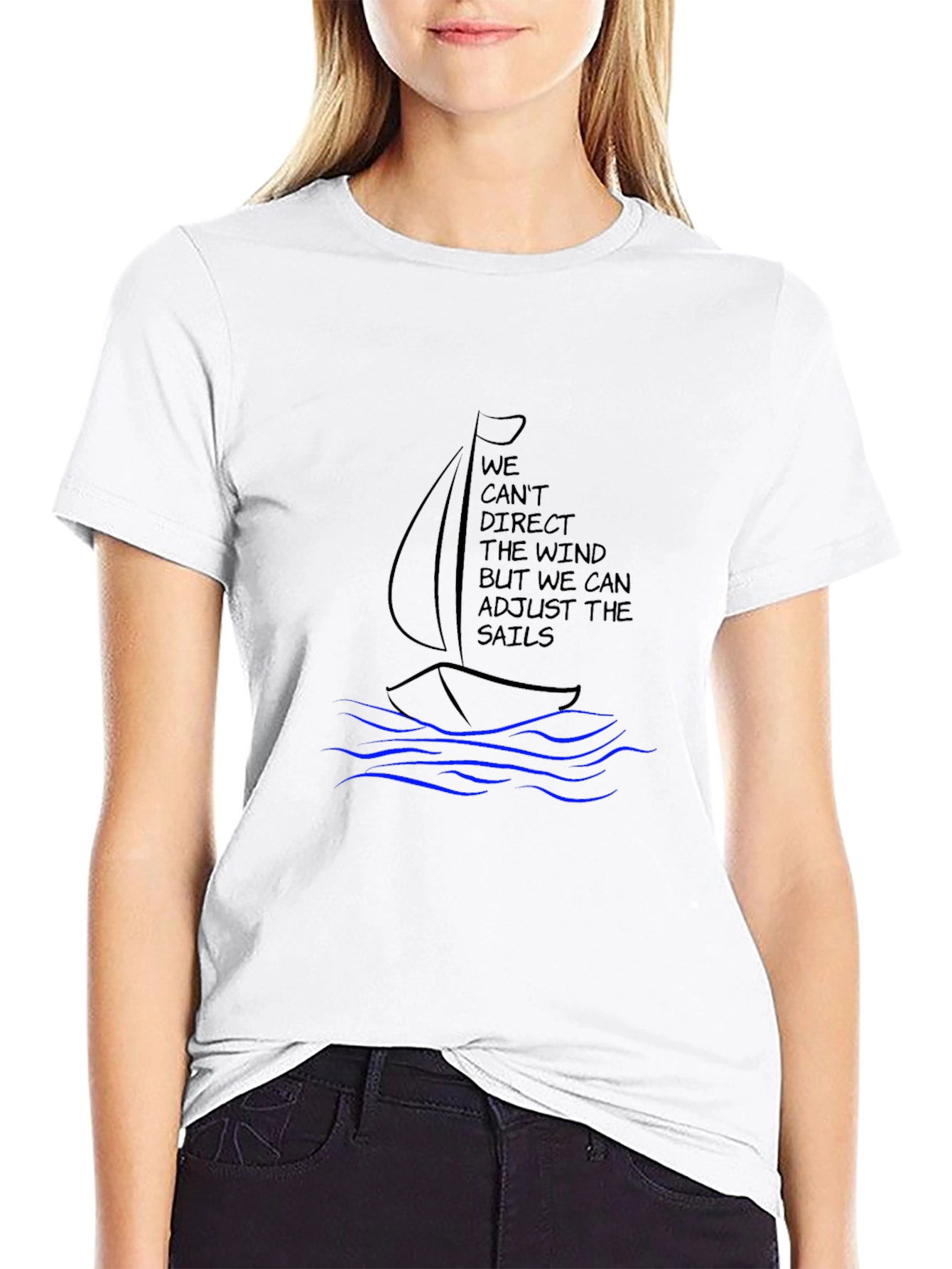 Sailing Quote Graphic Tee - Adjust Your Sails