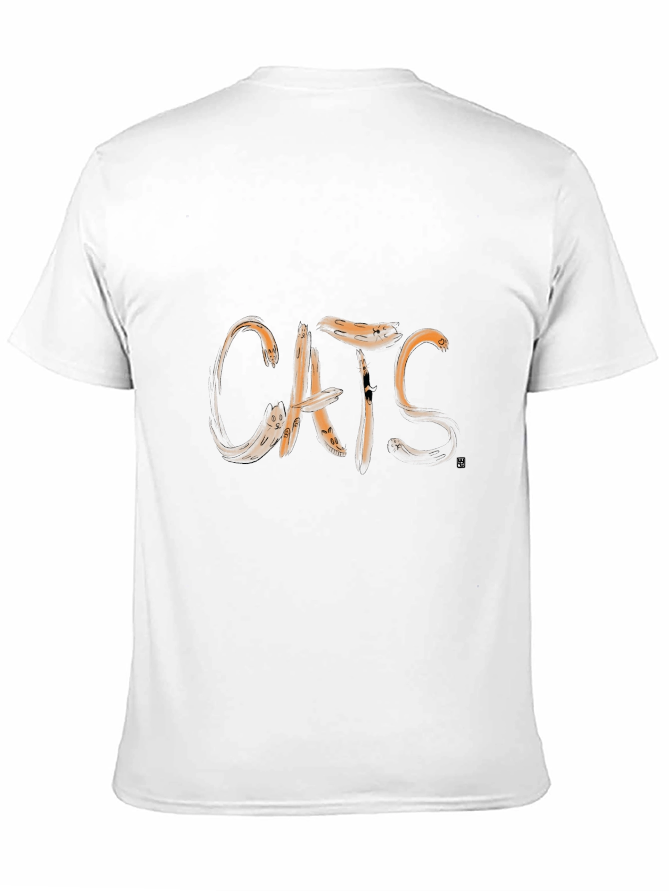 CATS Graphic Tee - Artistic Brushstroke Design