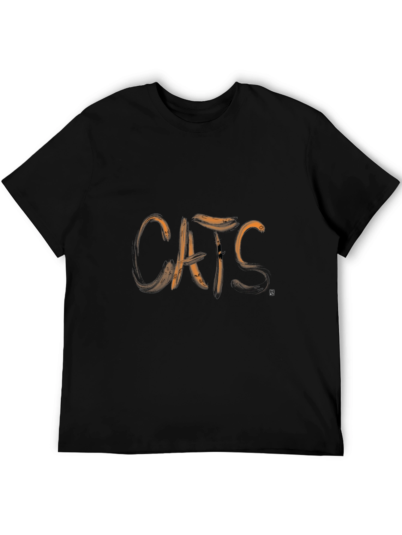 CATS Graphic Tee - Artistic Brushstroke Design