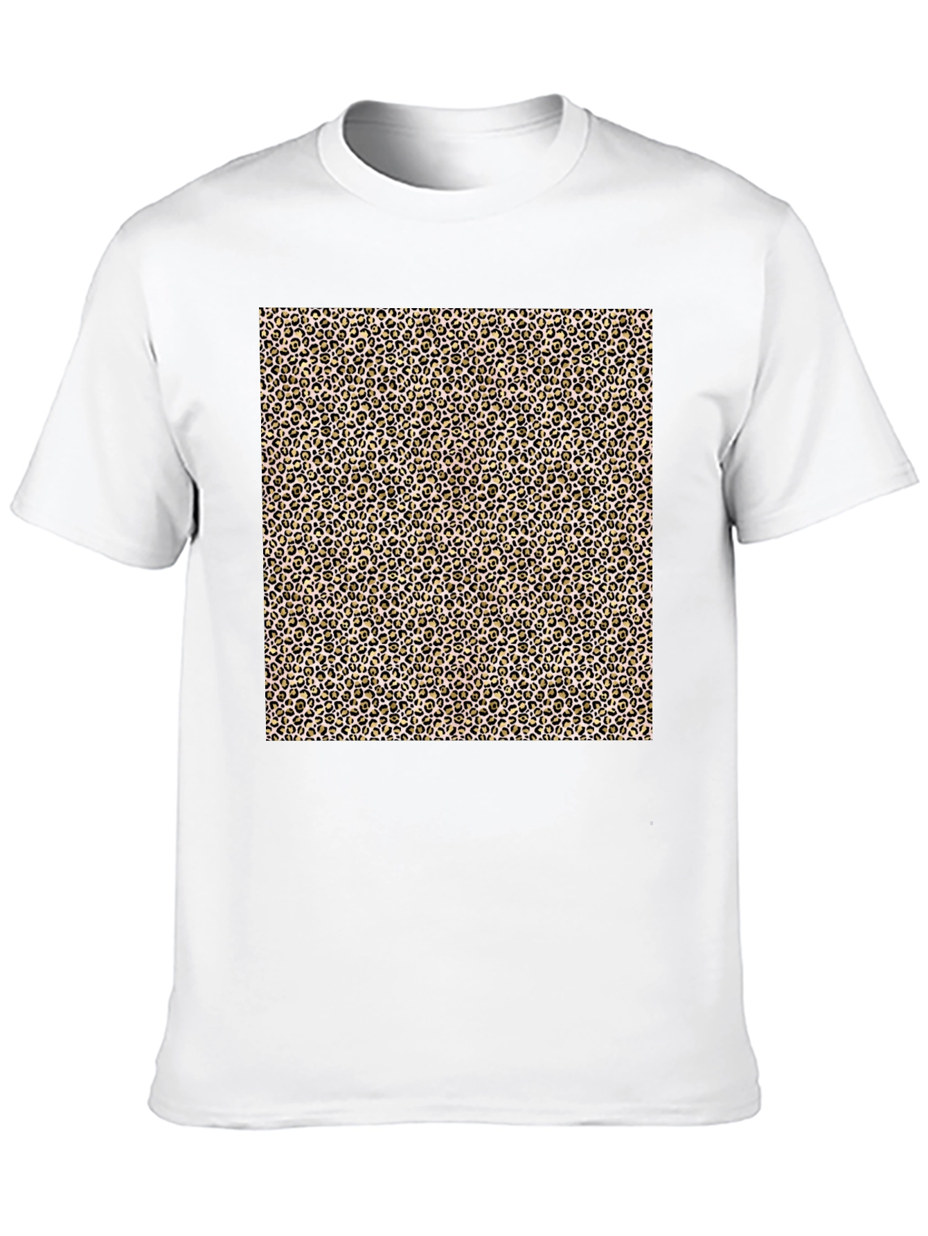 Leopard Print Graphic Tee - Mens Black T-Shirt