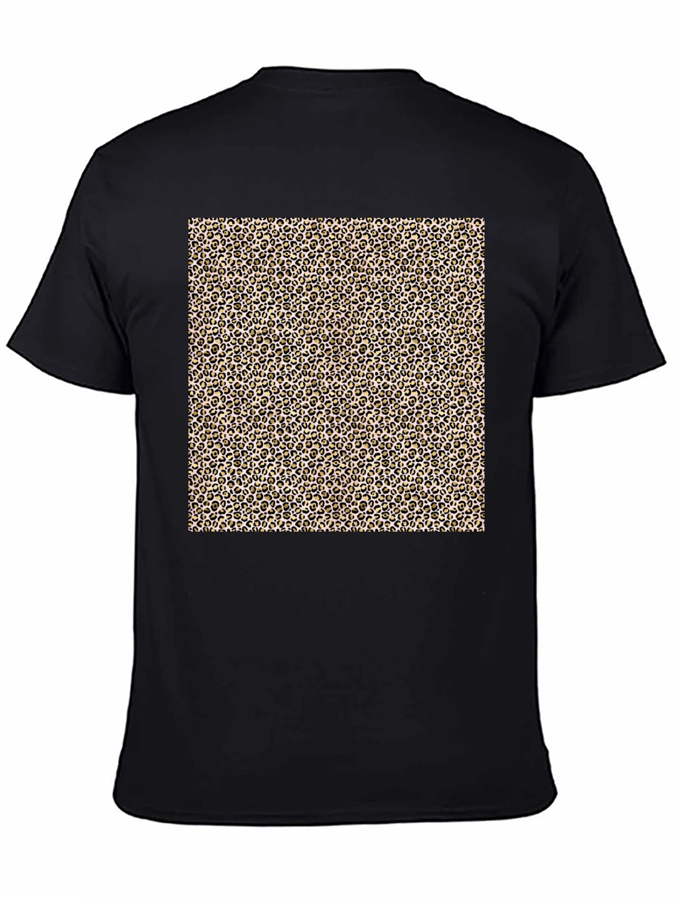 Leopard Print Graphic Tee - Mens Black T-Shirt