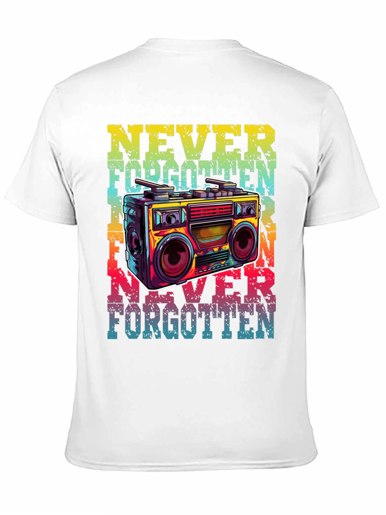 Retro Boombox Graphic T-Shirt - Never Forgotten Tee