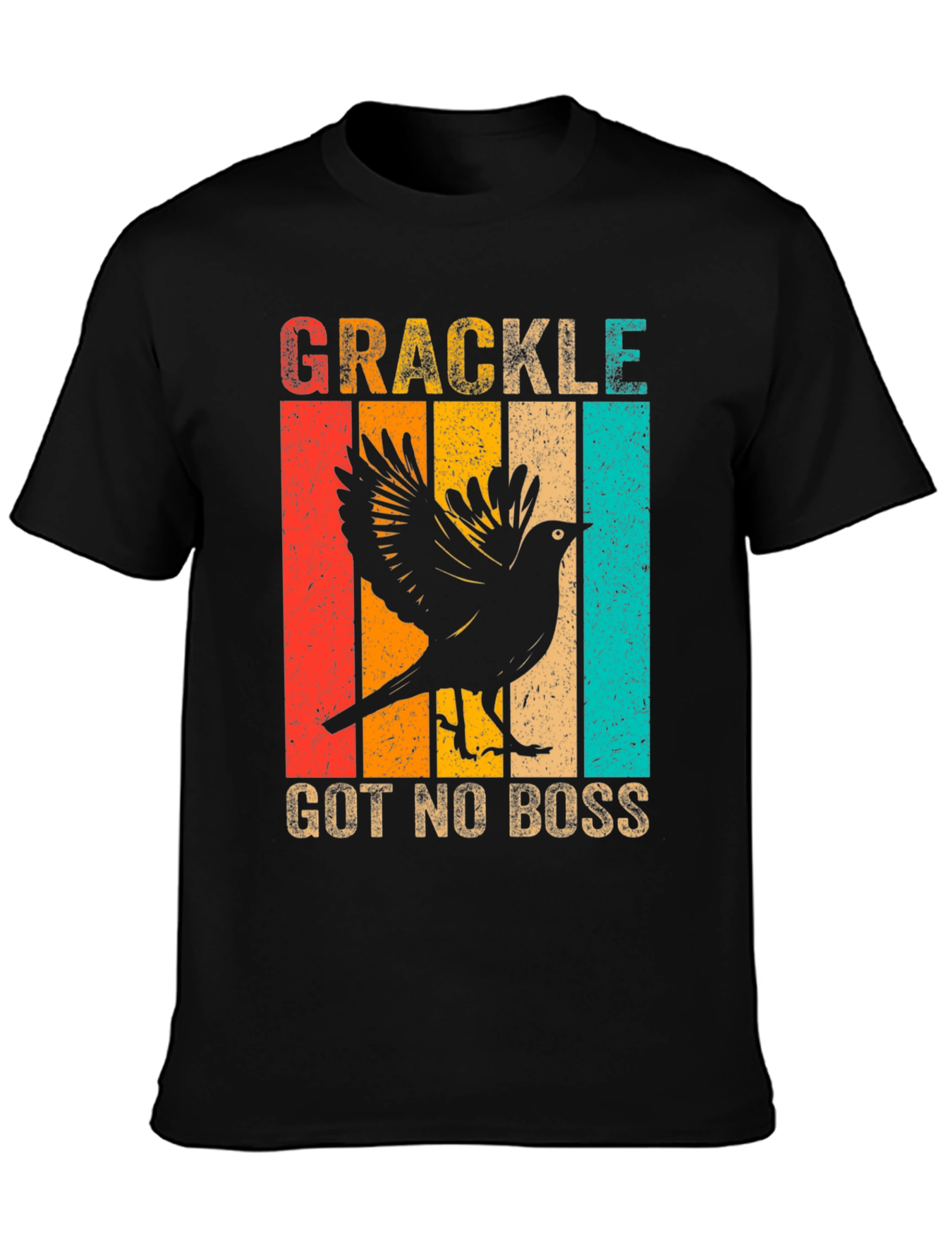 Grackle Got No Boss Tee Retro Bird Lover Shirt