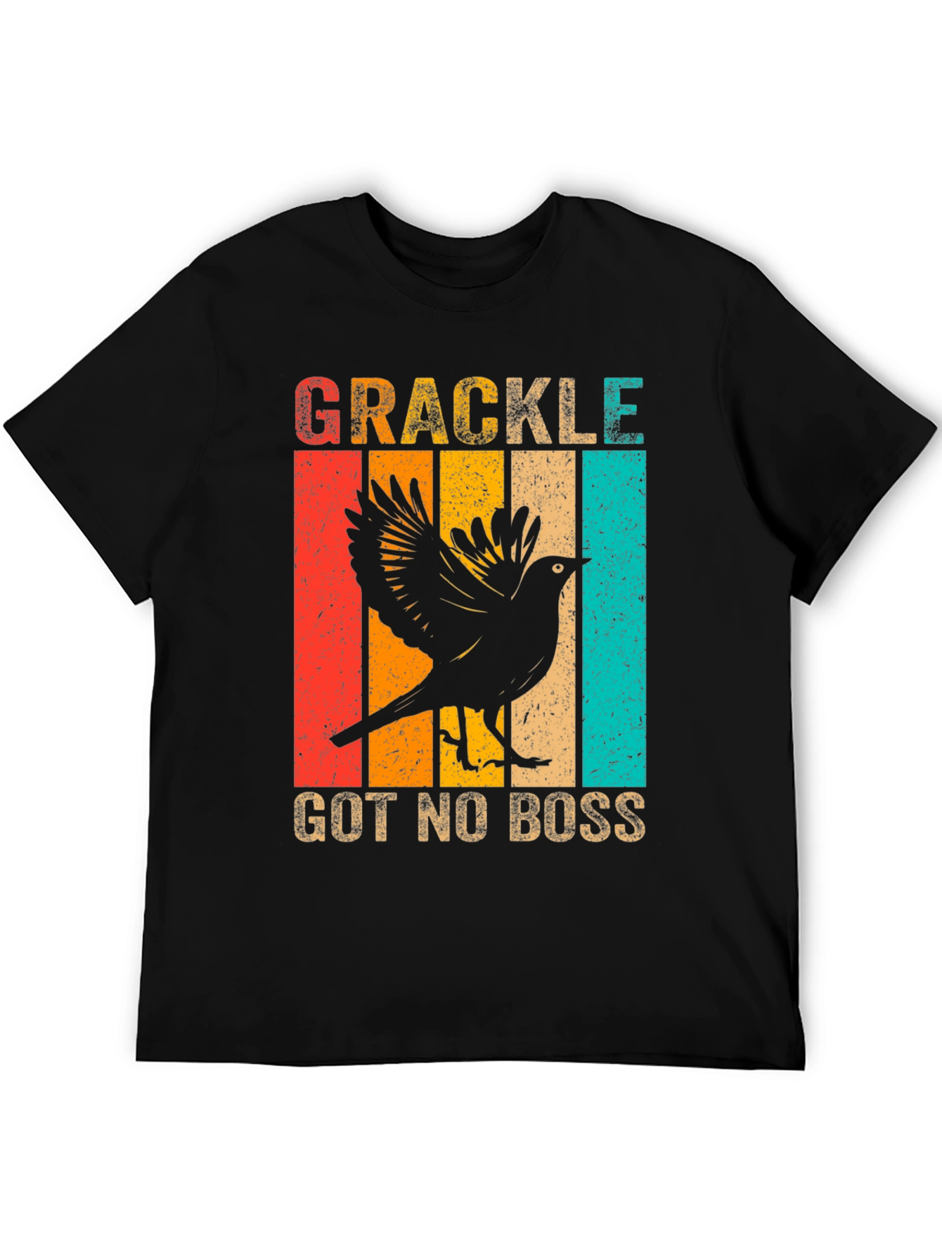 Grackle Got No Boss Tee Retro Bird Lover Shirt
