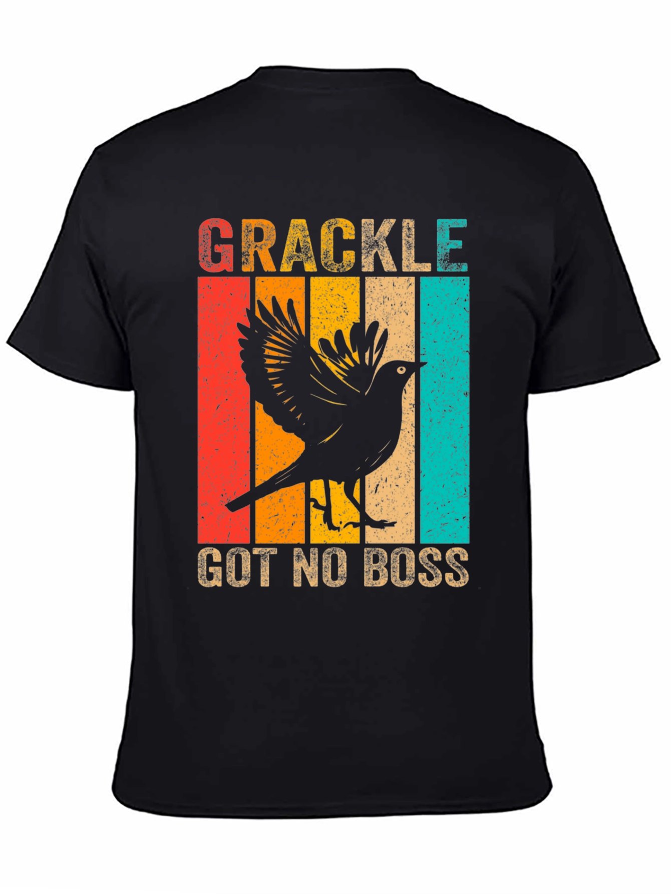 Grackle Got No Boss Tee Retro Bird Lover Shirt