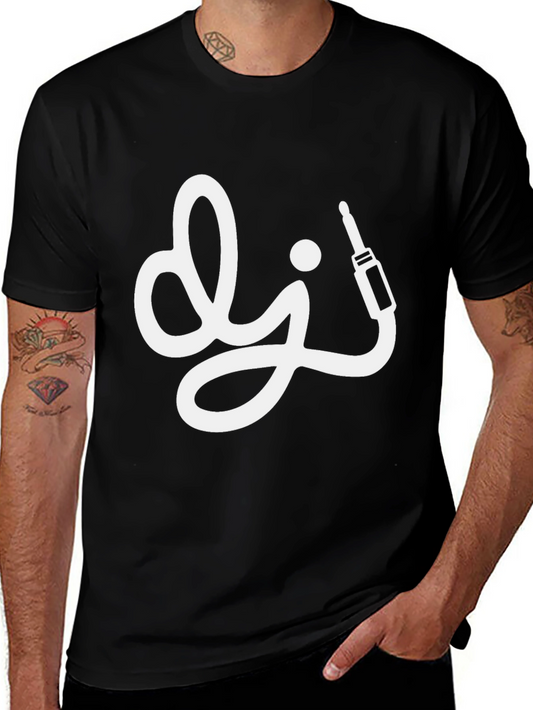DJ Graphic Tee - Black Cotton T-Shirt for Music Lovers