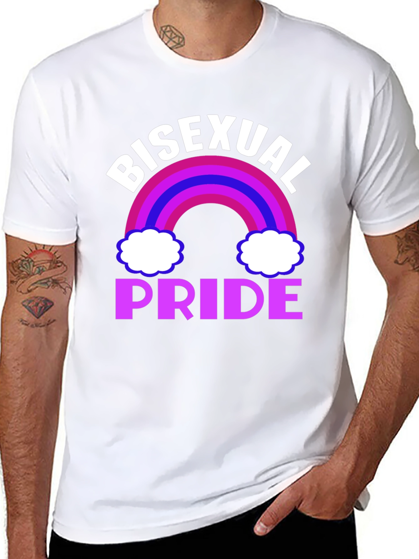 Bisexual Pride T-Shirt Rainbow LGBTQ Tee