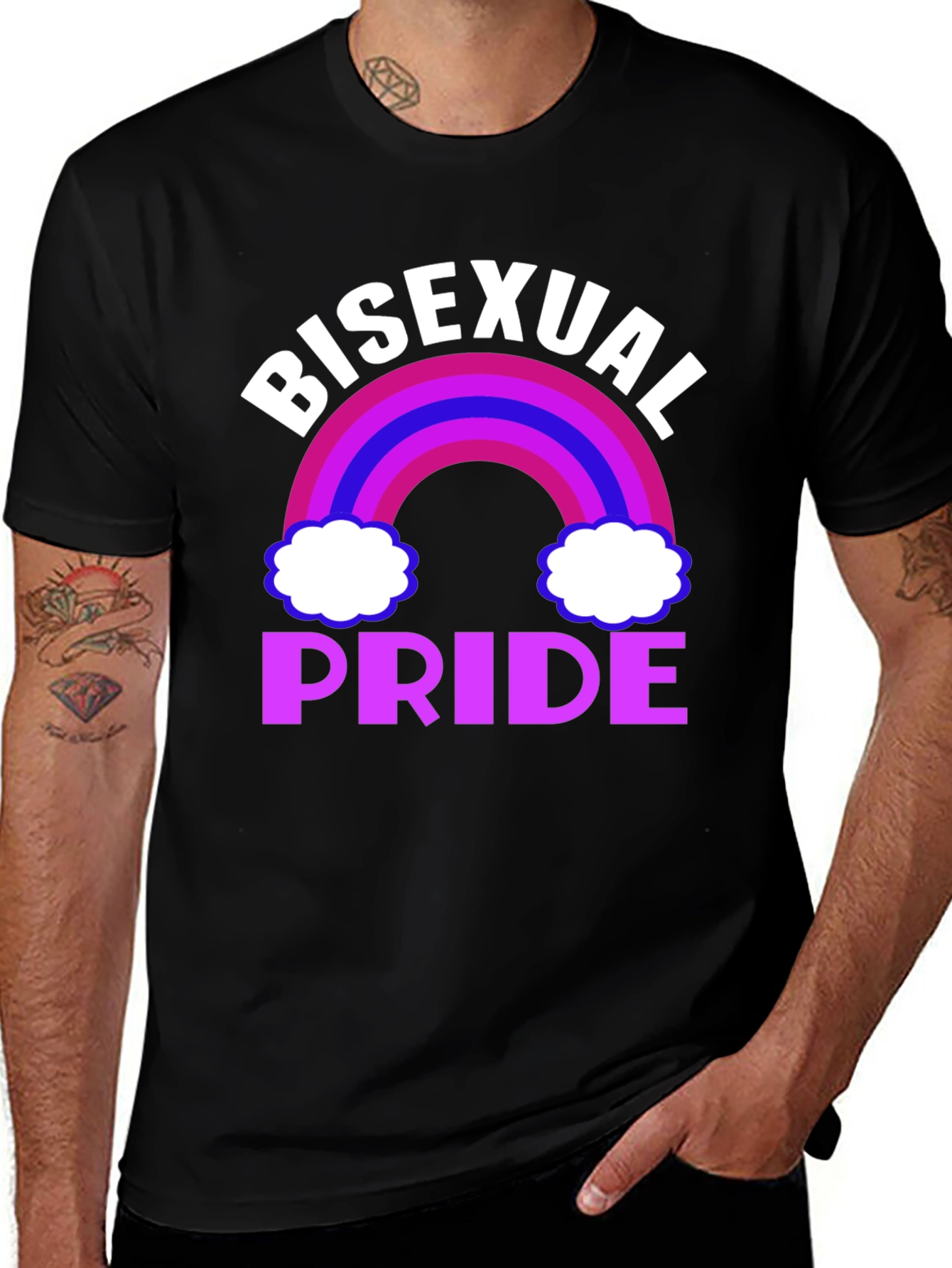 Bisexual Pride T-Shirt Rainbow LGBTQ Tee