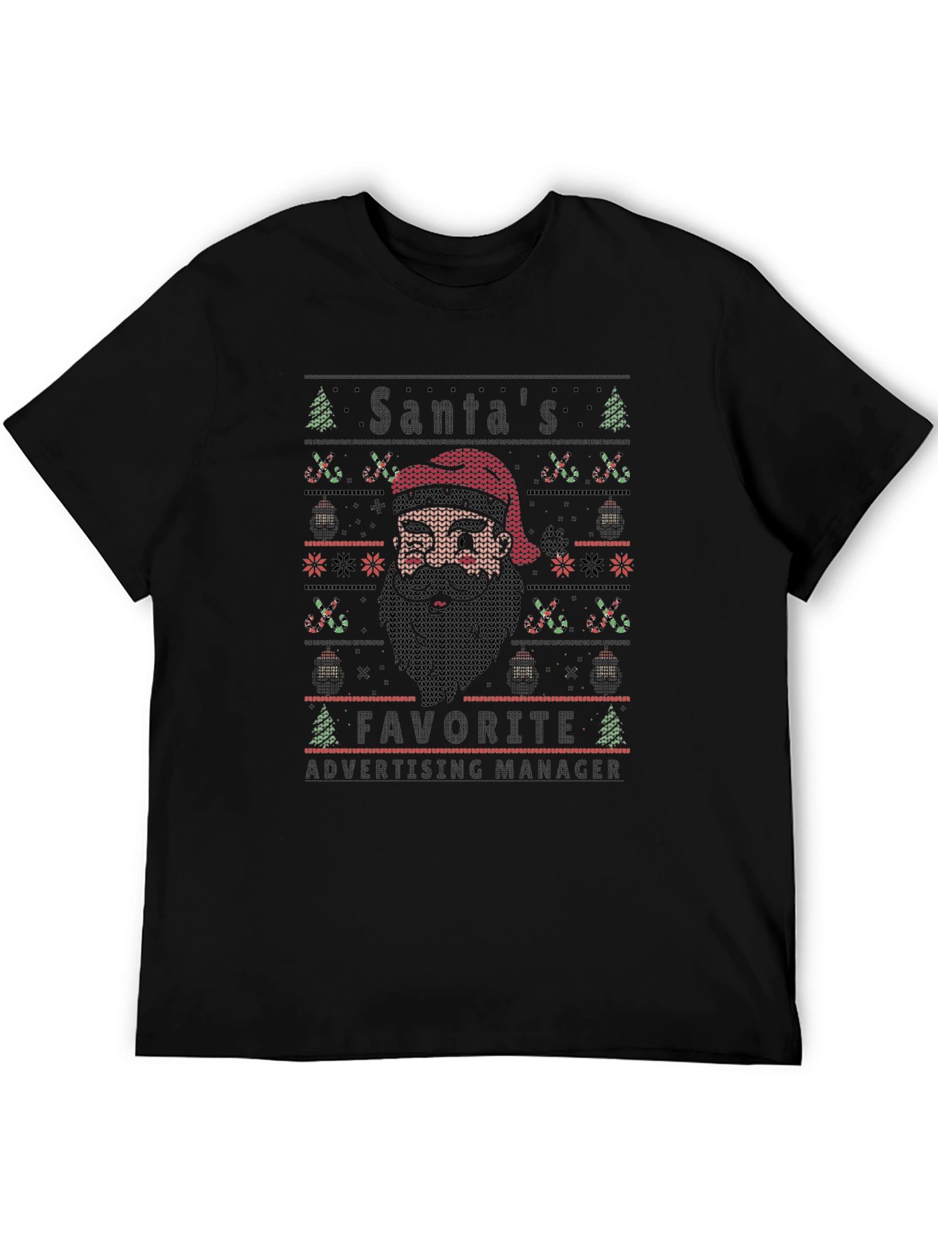 Santas Favorite Advertising Manager Ugly Christmas T-Shirt