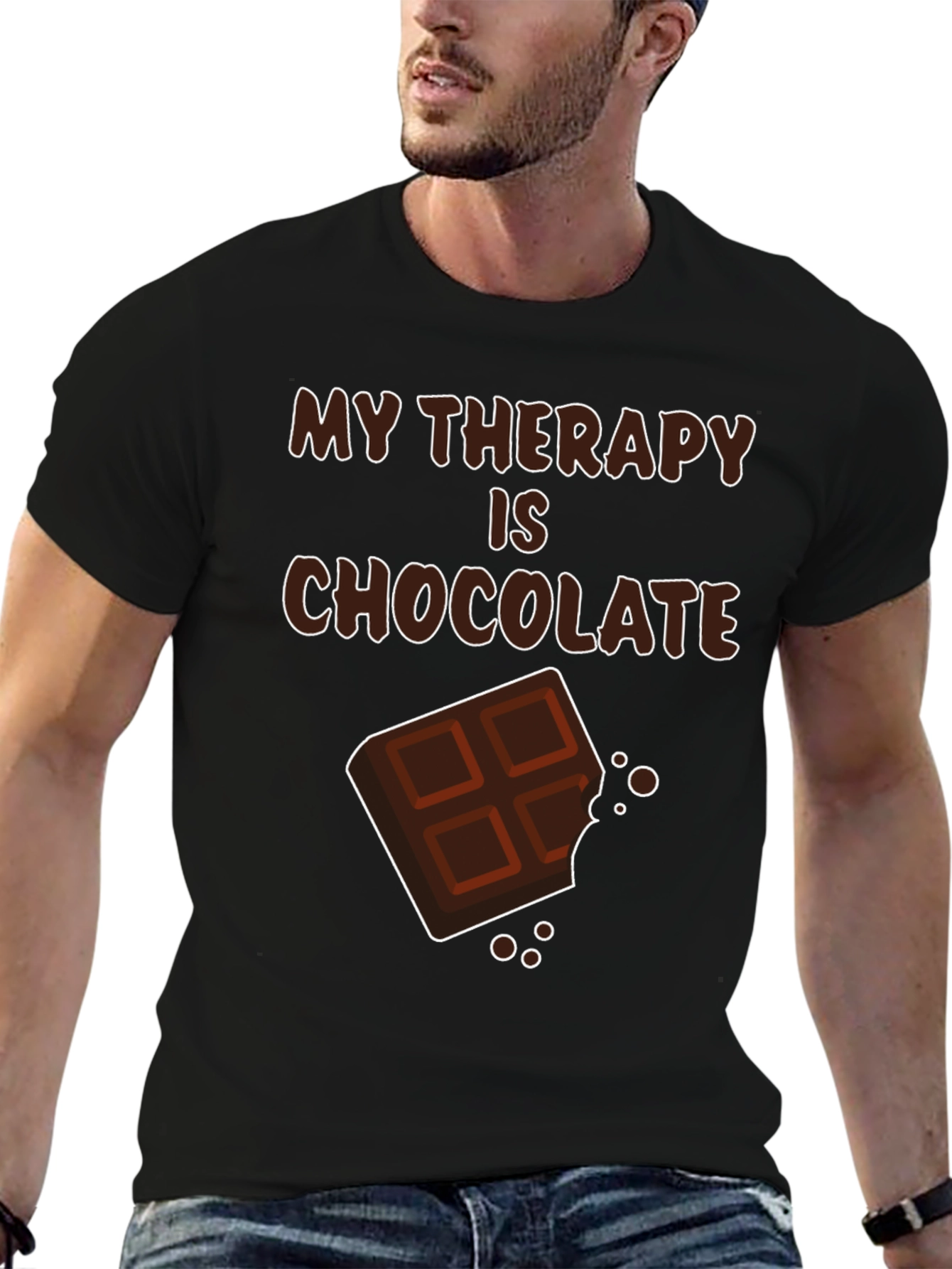 Chocolate Therapy T-Shirt Funny Foodie Tee
