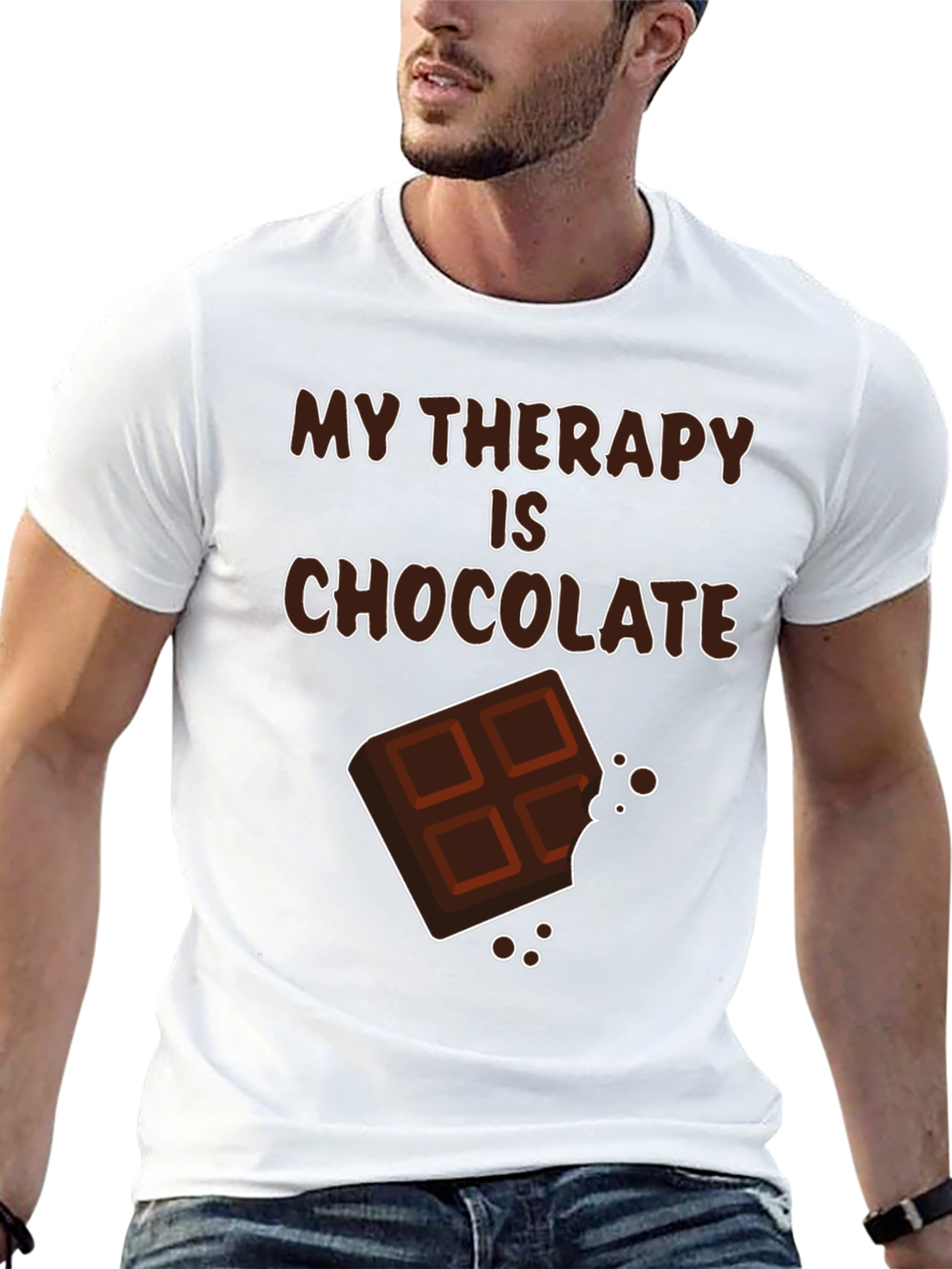 Chocolate Therapy T-Shirt Funny Foodie Tee