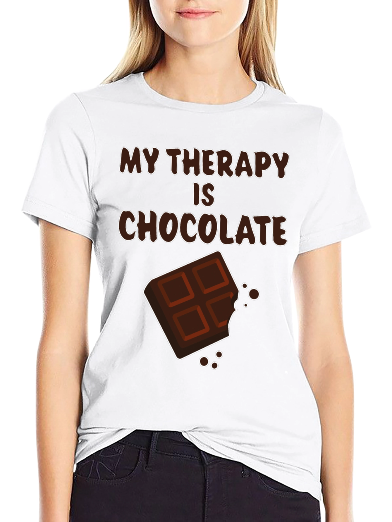 Chocolate Therapy T-Shirt Funny Foodie Tee