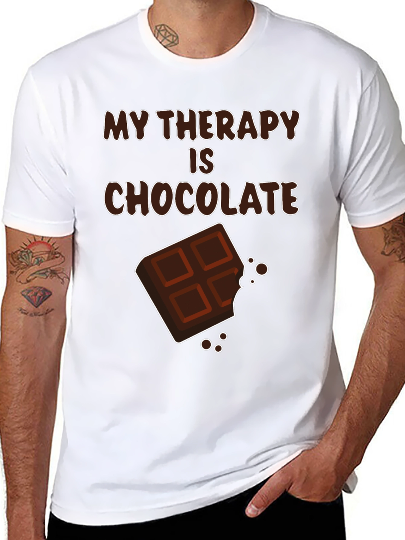 Chocolate Therapy T-Shirt Funny Foodie Tee