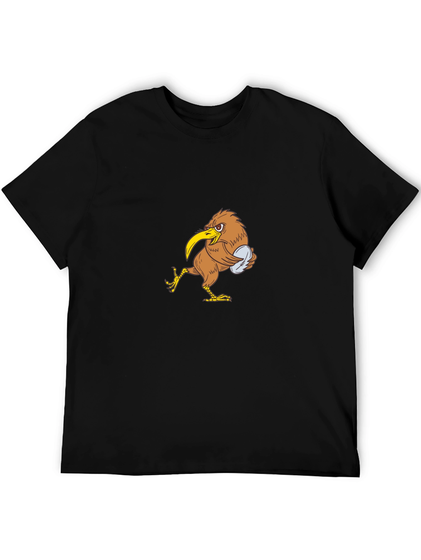 Kiwi Bird Rugby T-Shirt - Black Cotton Tee