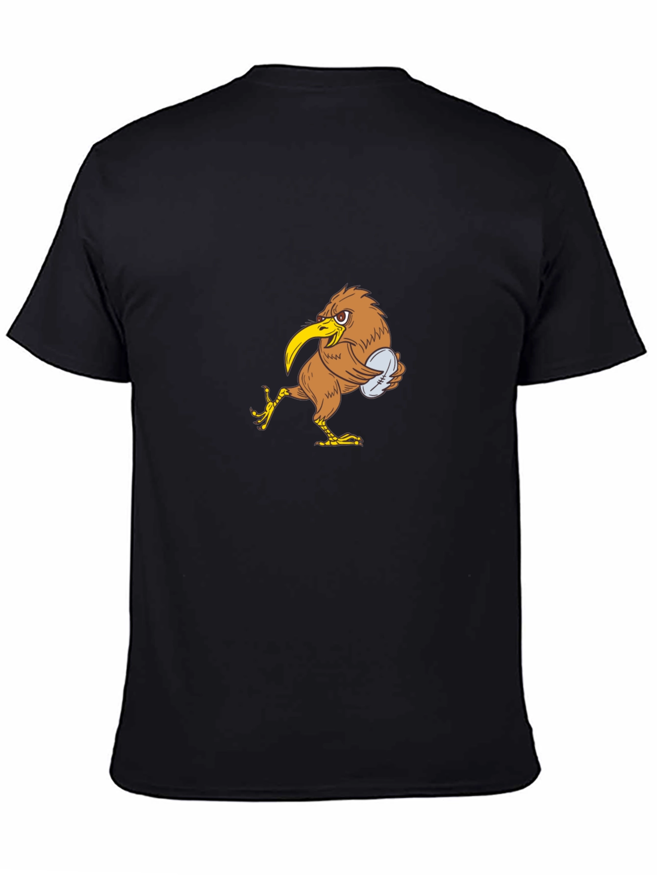 Kiwi Bird Rugby T-Shirt - Black Cotton Tee