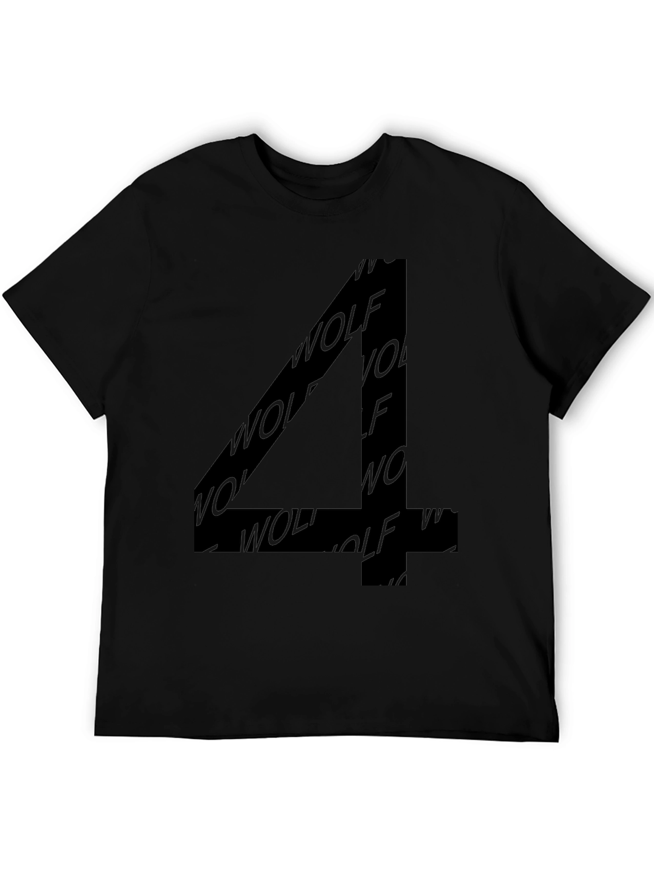 Wolf Number Four Black Graphic T-Shirt