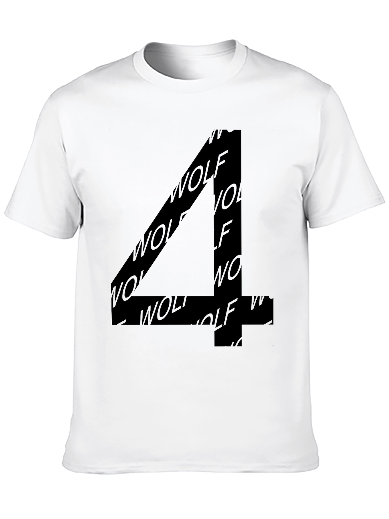 Wolf Number Four Black Graphic T-Shirt