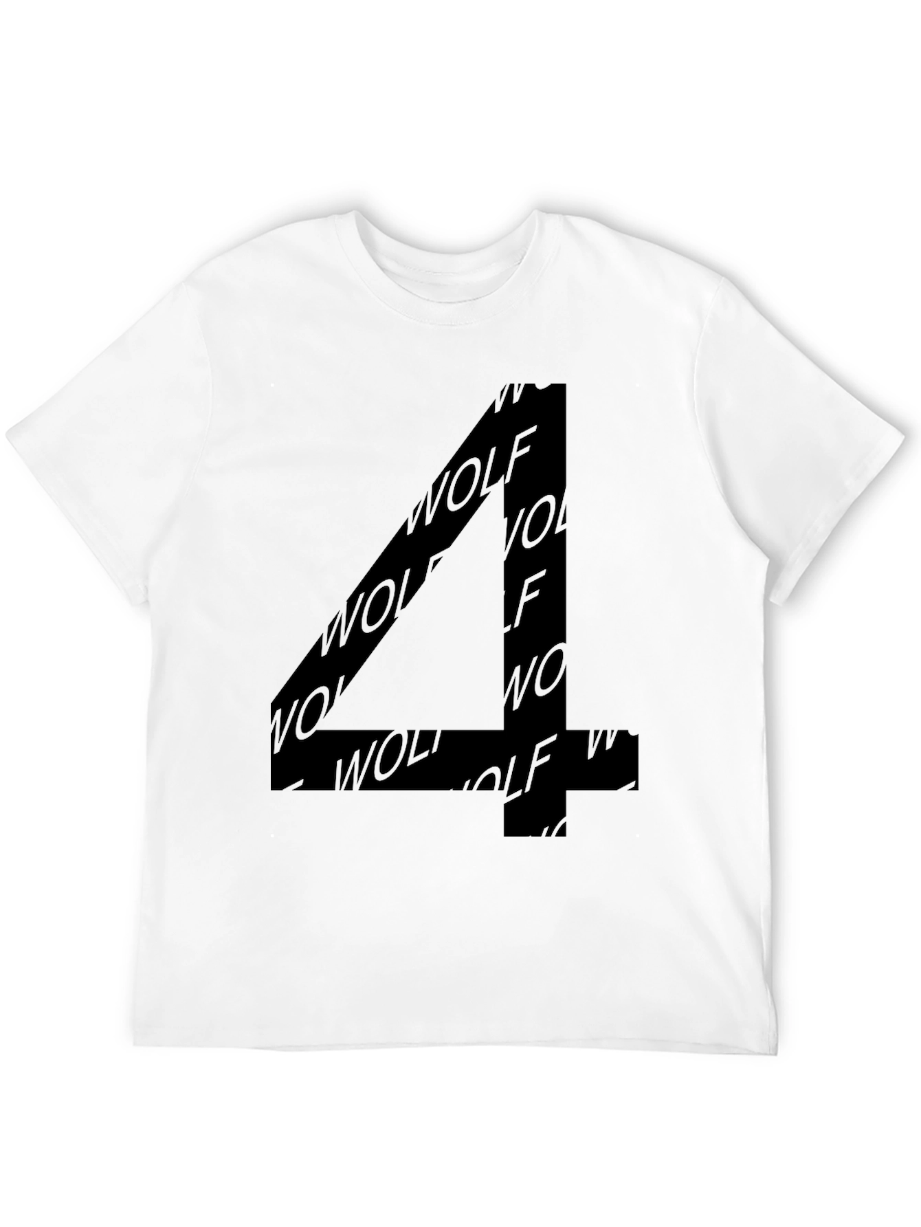 Wolf Number Four Black Graphic T-Shirt