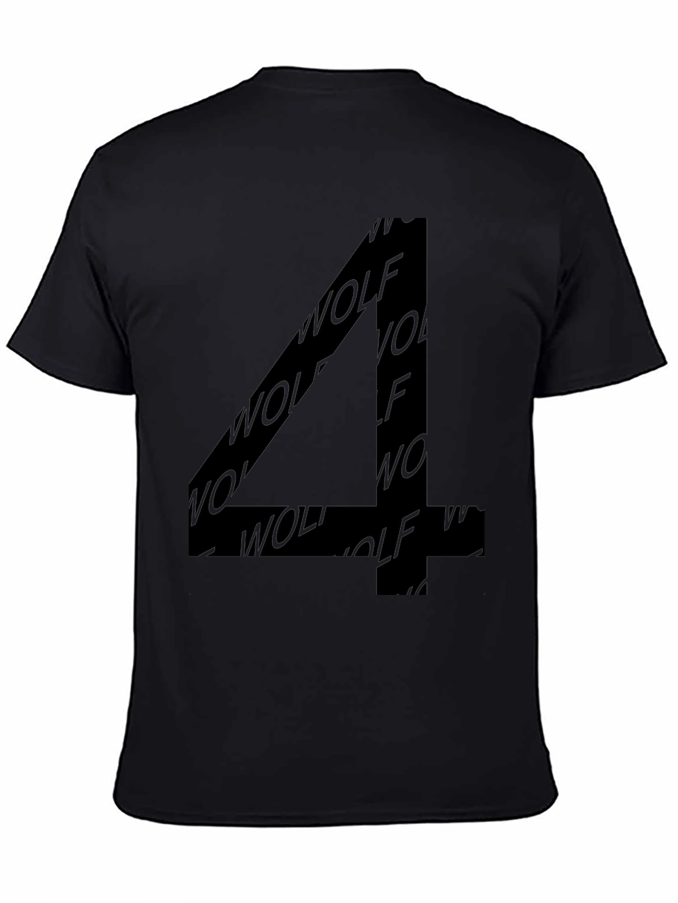 Wolf Number Four Black Graphic T-Shirt