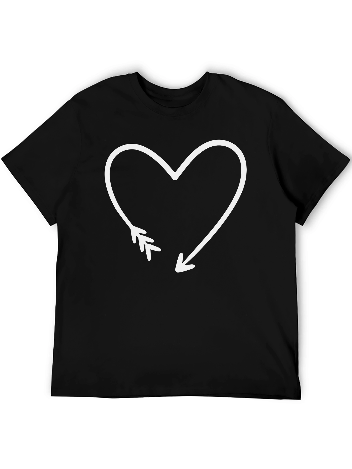 Heart Arrow Graphic Tee - Trendy Love Shirt