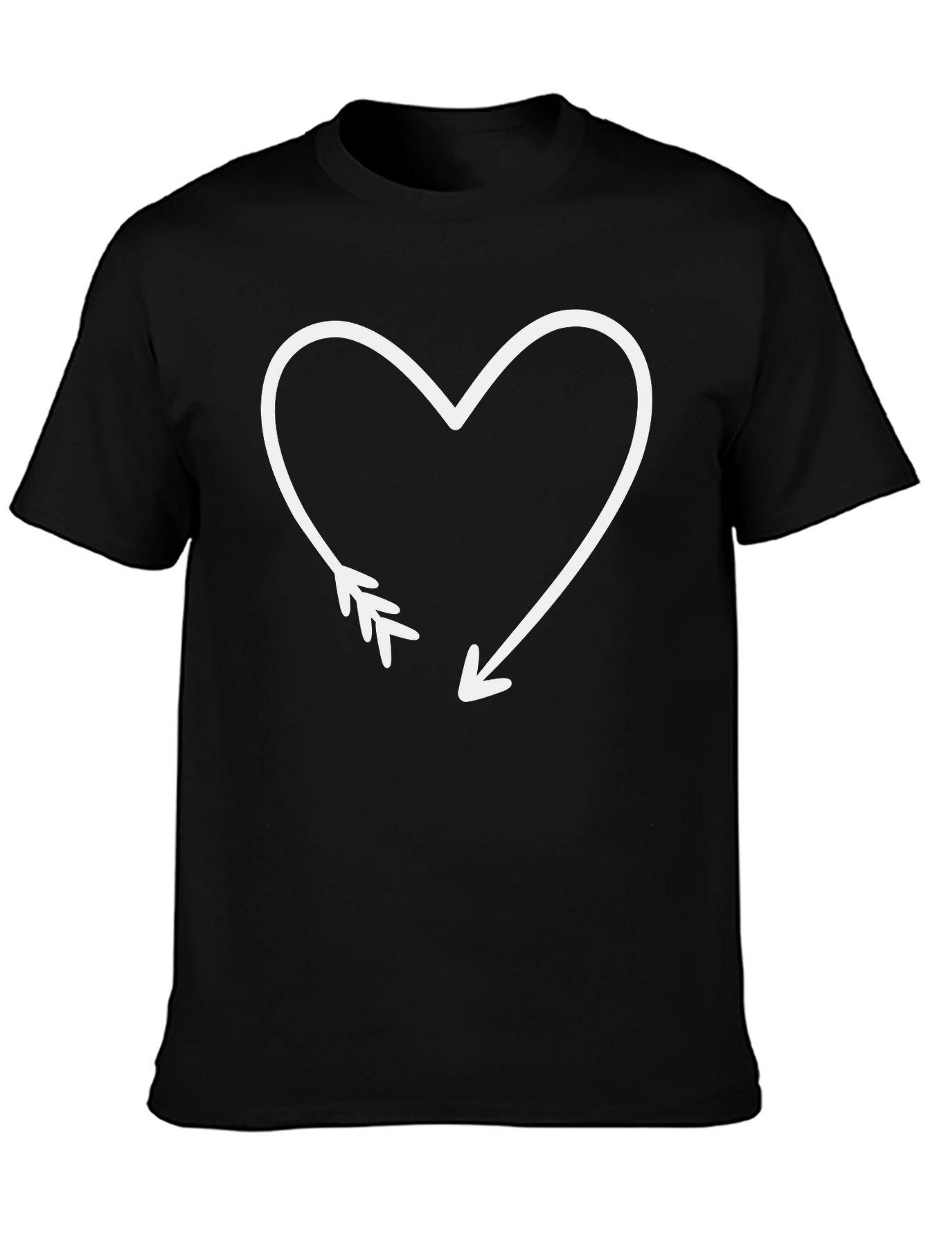 Heart Arrow Graphic Tee - Trendy Love Shirt