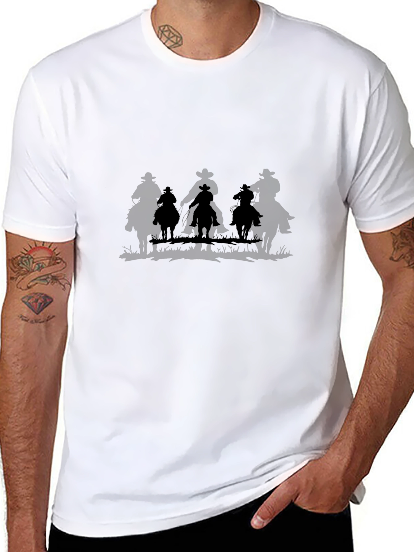 Western Silhouette T-Shirt - Ride into the Sunset!