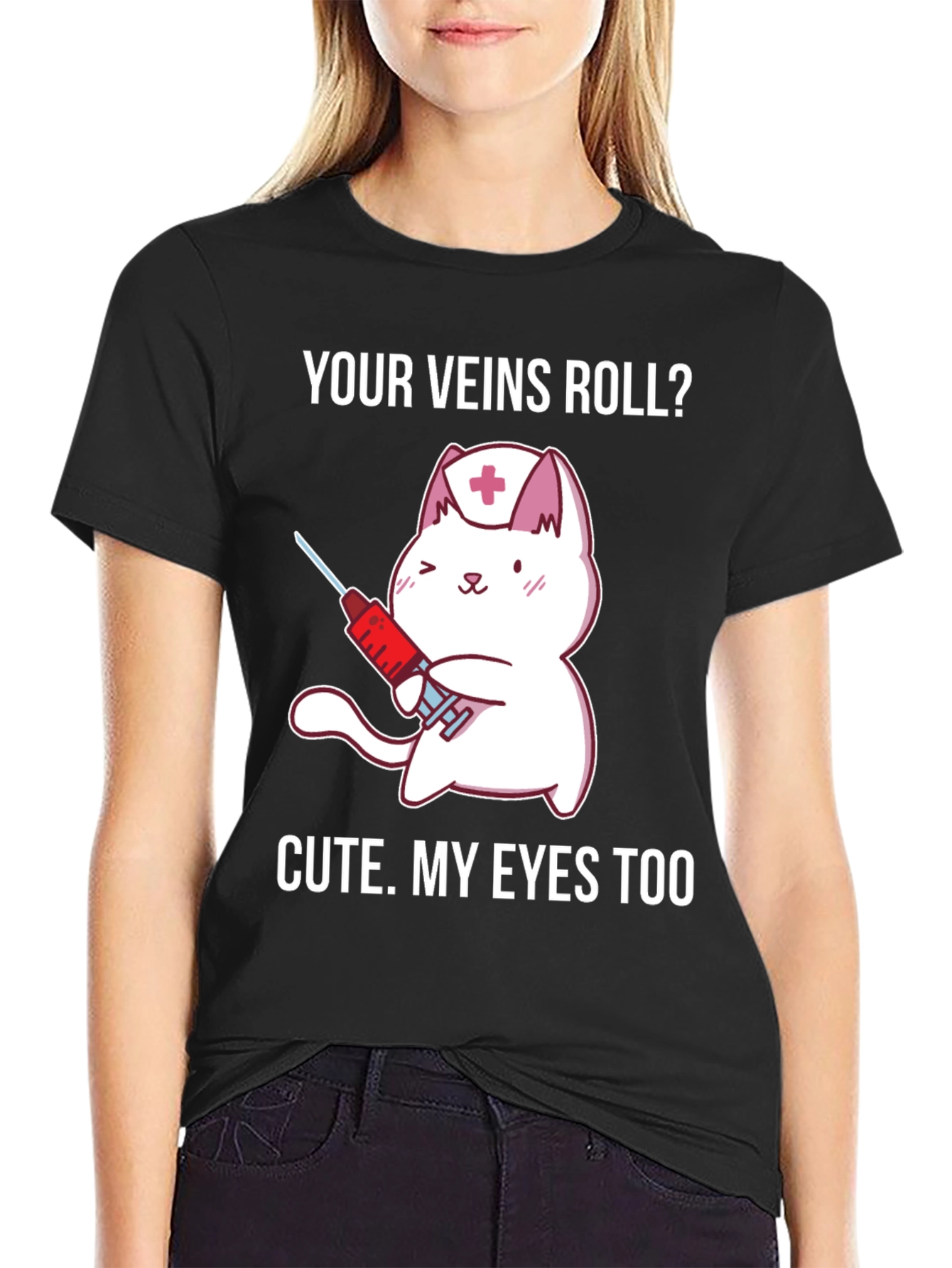 Cute Nurse Cat T-Shirt