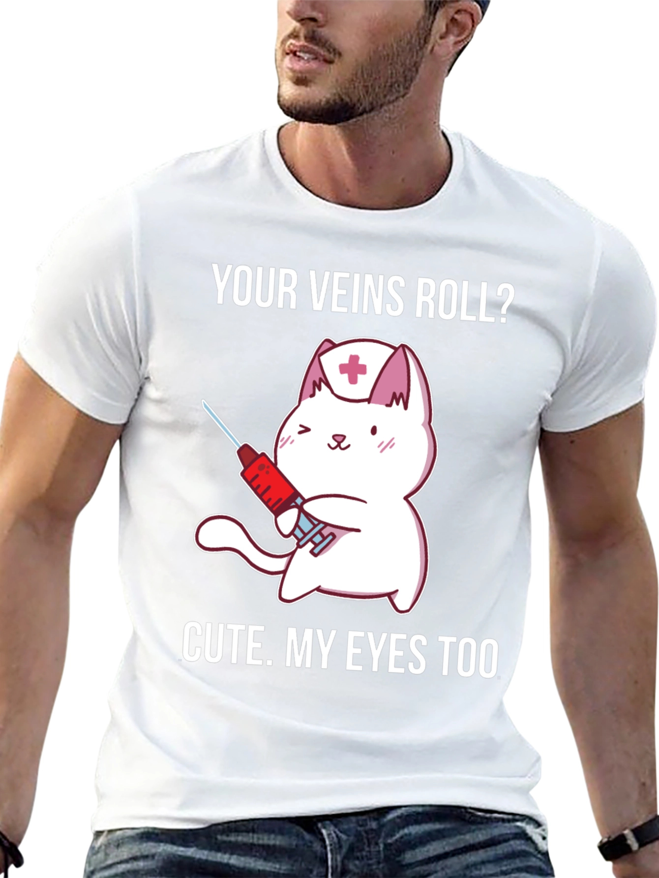 Cute Nurse Cat T-Shirt