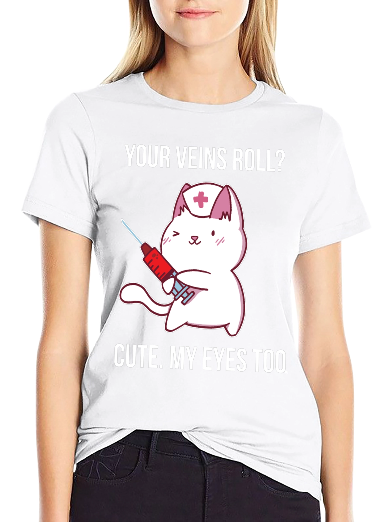 Cute Nurse Cat T-Shirt