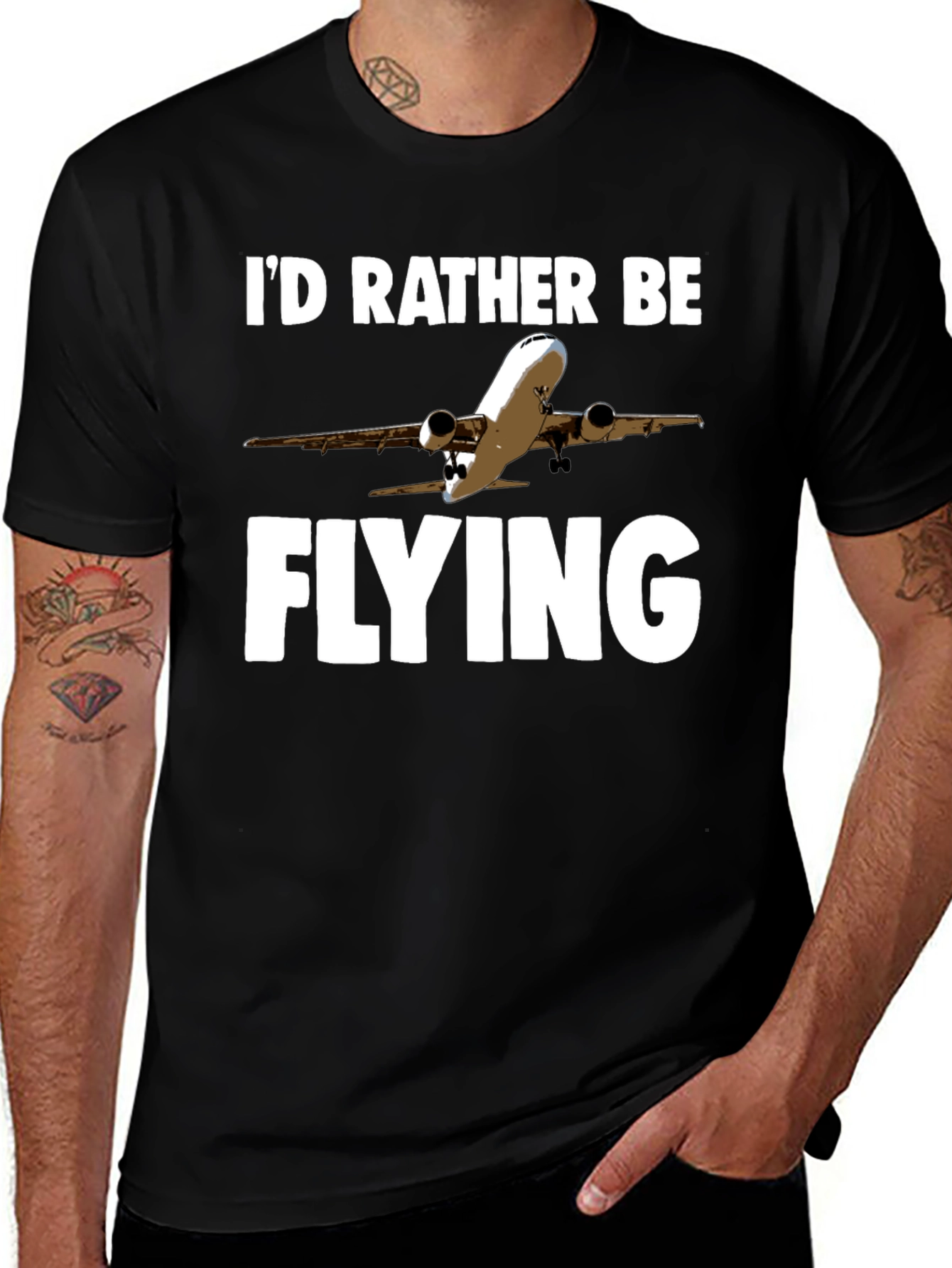 Id Rather Be Flying T-Shirt | Airplane Design