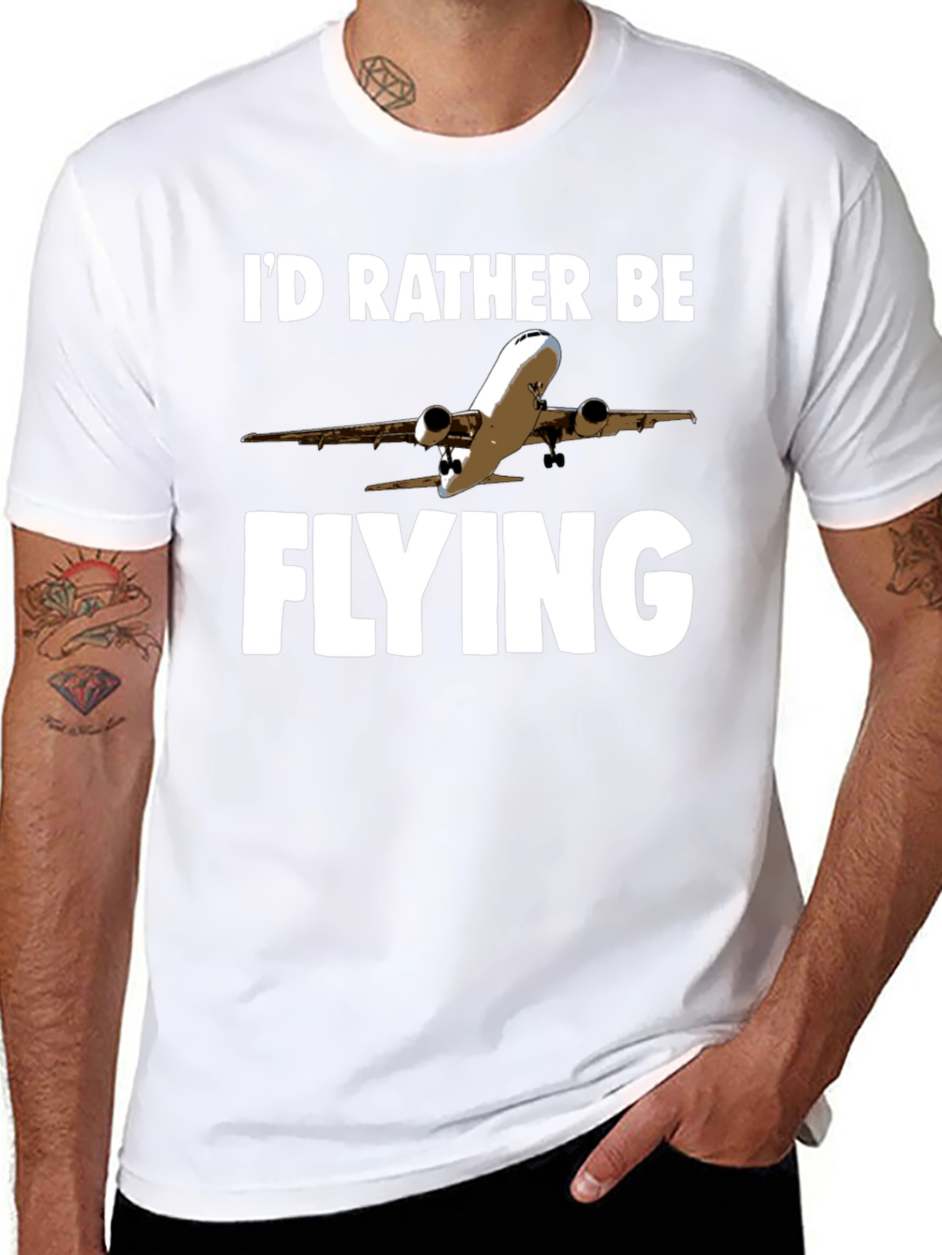 Id Rather Be Flying T-Shirt | Airplane Design