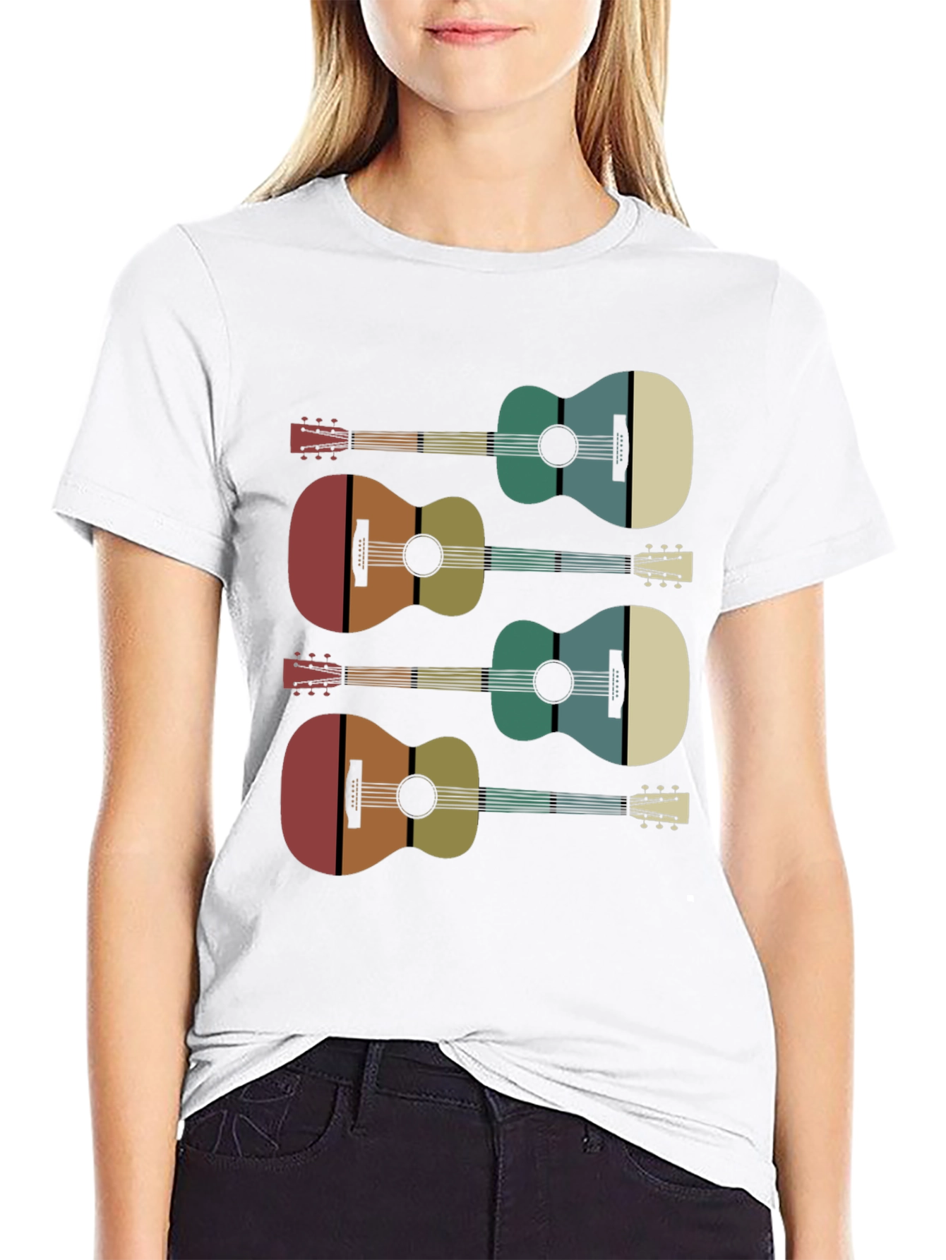 Retro Guitar Graphic Tee - Music Lover Shirt