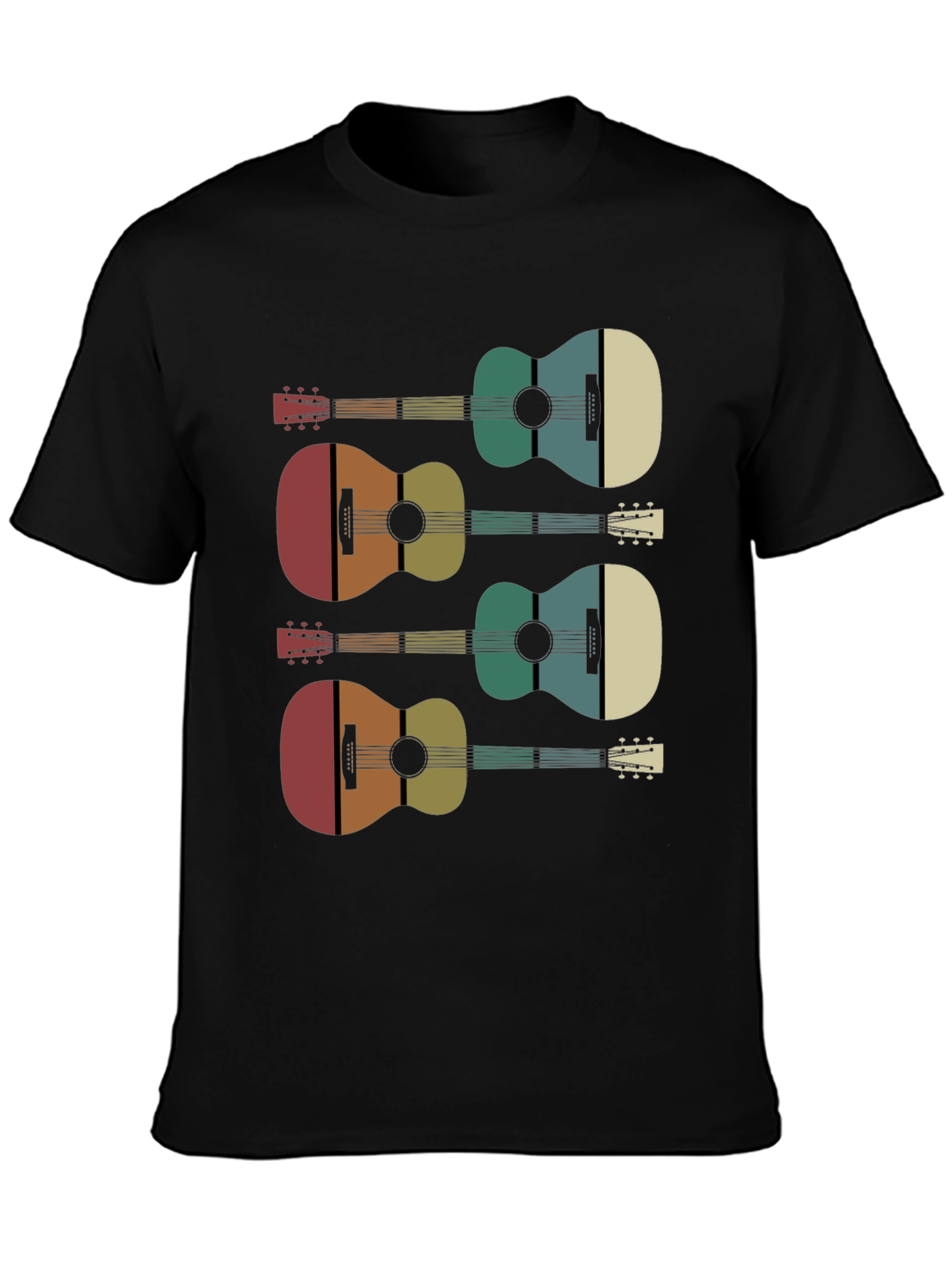 Retro Guitar Graphic Tee - Music Lover Shirt