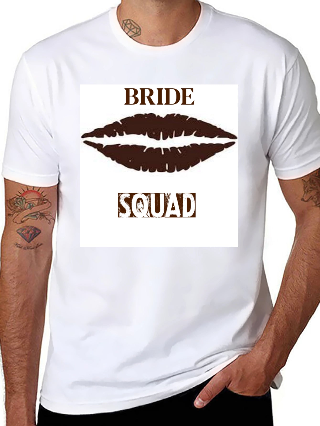 Bride Squad Lips Graphic T-Shirt