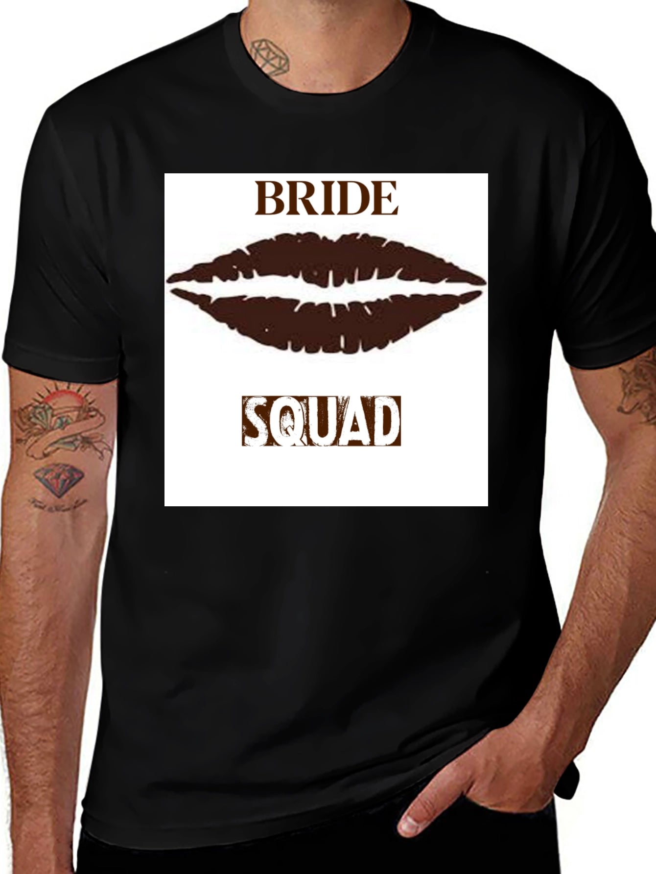 Bride Squad Lips Graphic T-Shirt