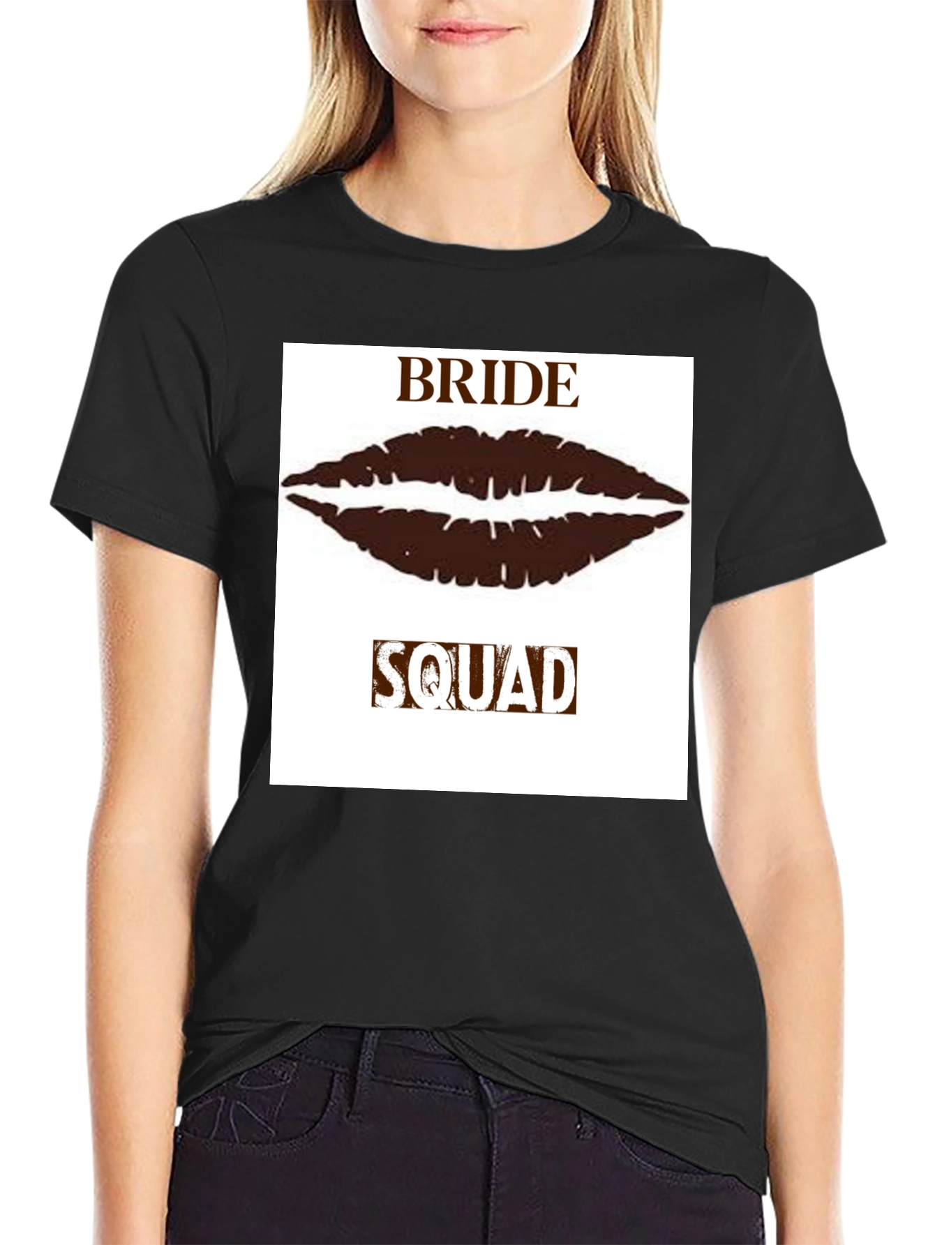 Bride Squad Lips Graphic T-Shirt