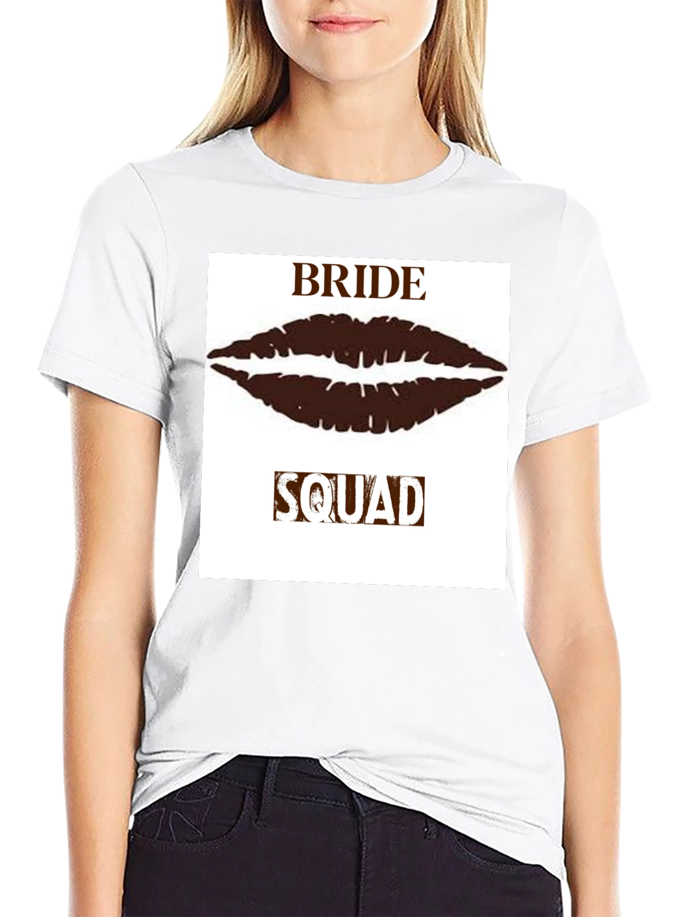 Bride Squad Lips Graphic T-Shirt