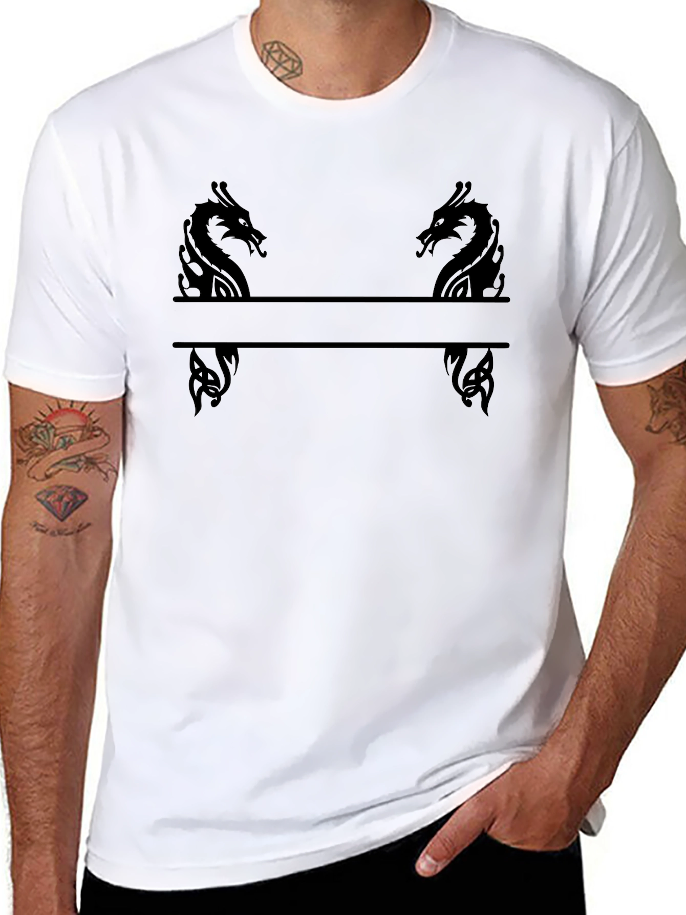 Dragon Divider Graphic Tee - Black