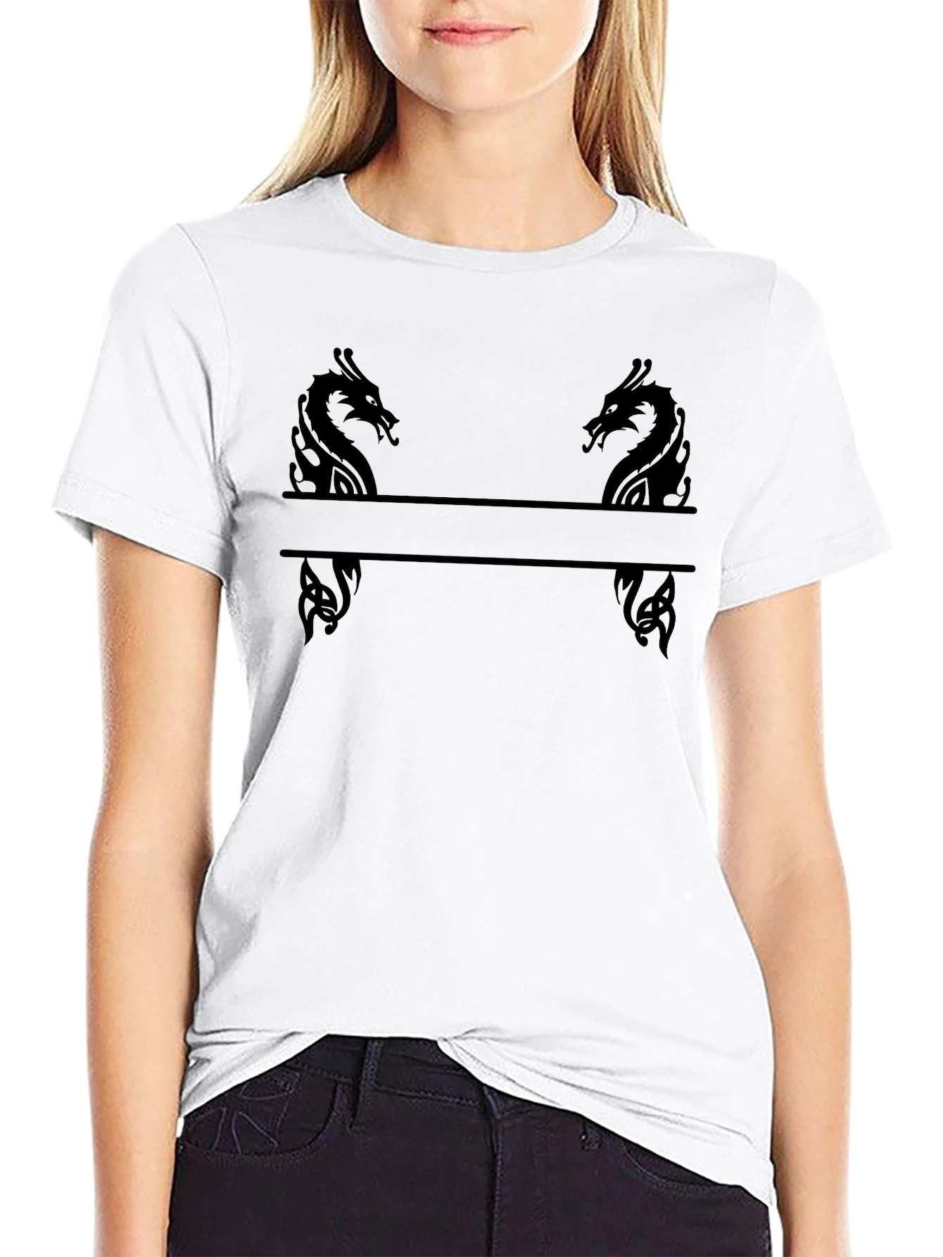 Dragon Divider Graphic Tee - Black