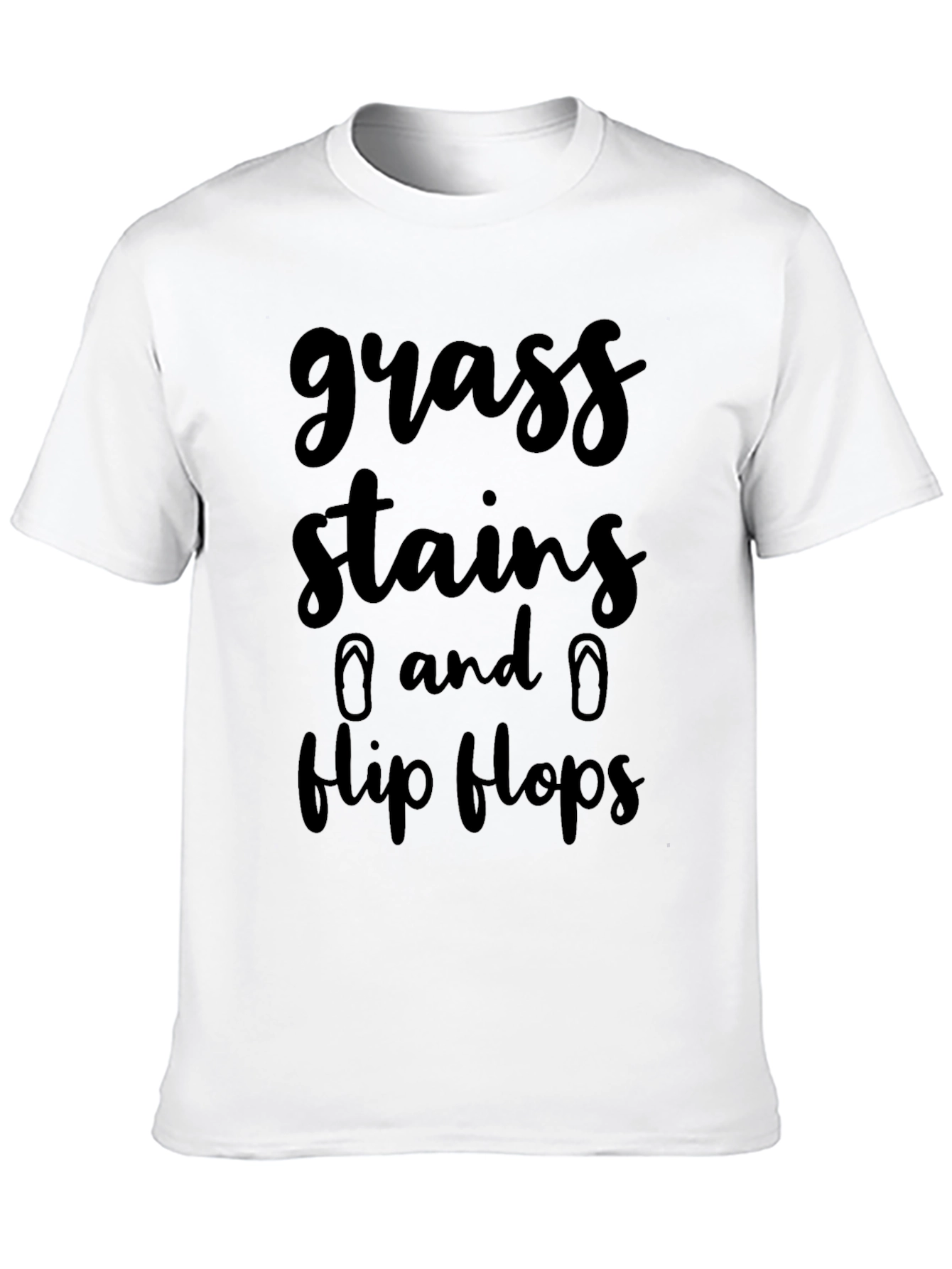 Grass Stains & Flip Flops Black T-Shirt