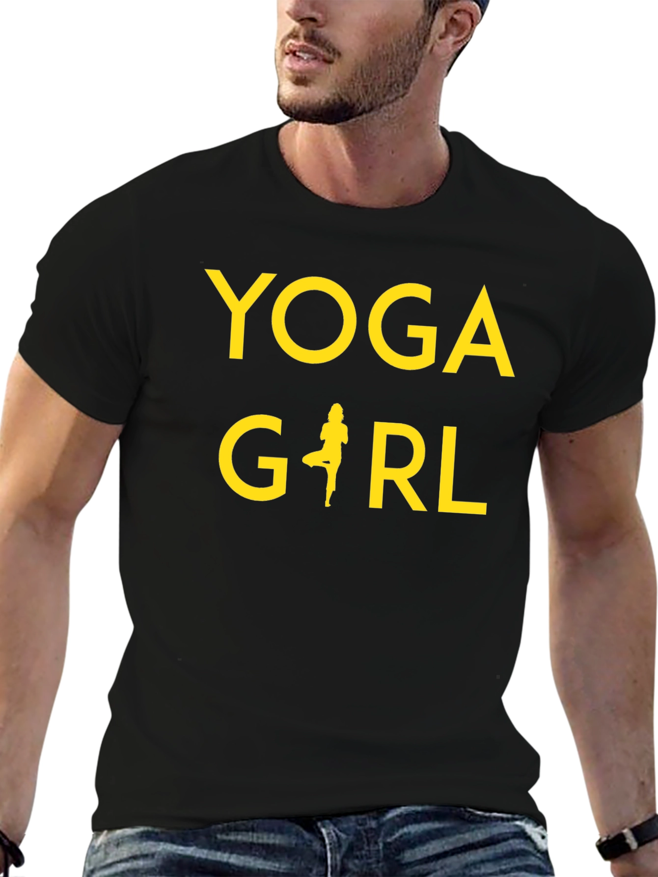 Yoga Girl Black T-Shirt - Fitness Apparel