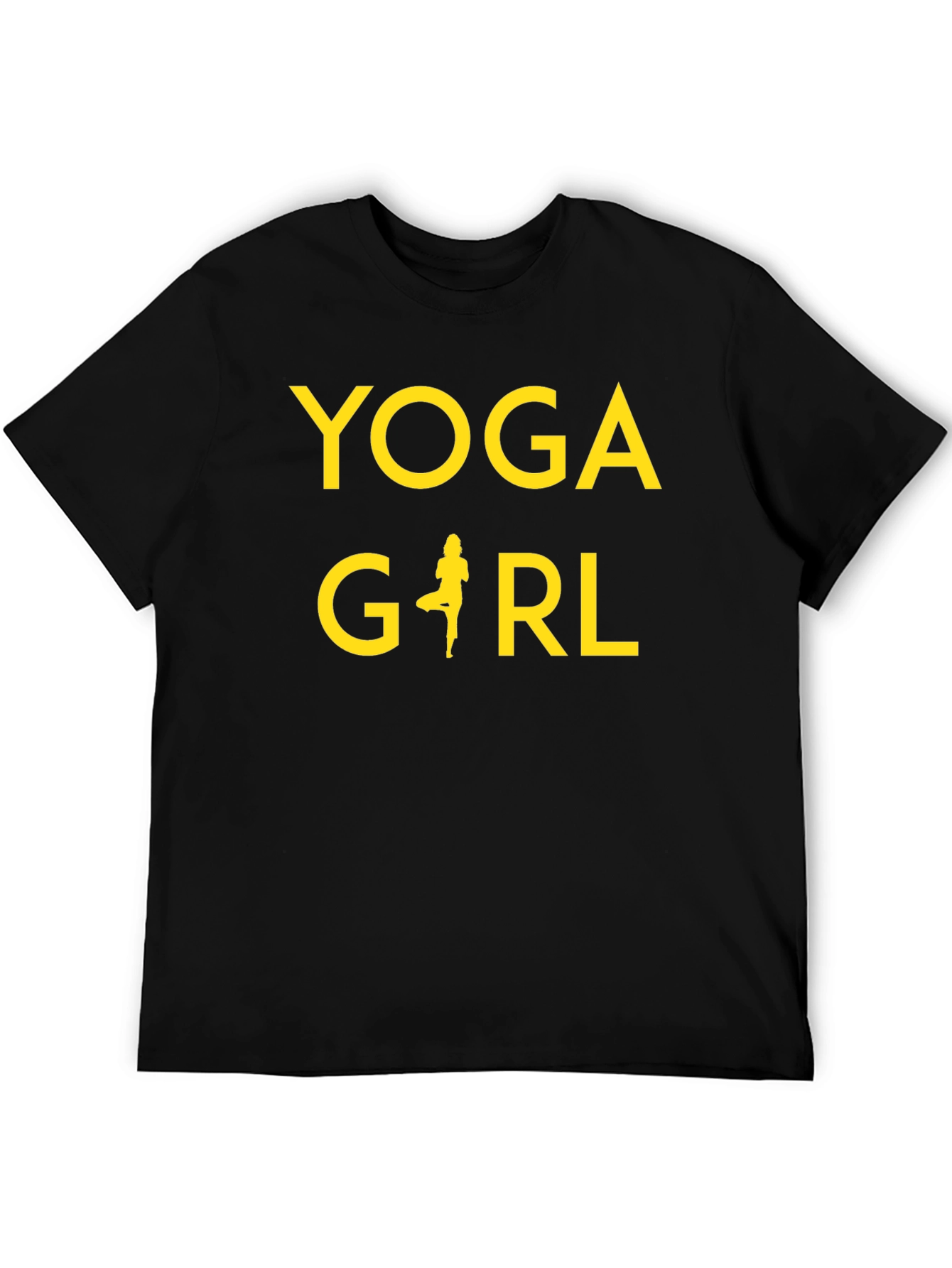 Yoga Girl Black T-Shirt - Fitness Apparel
