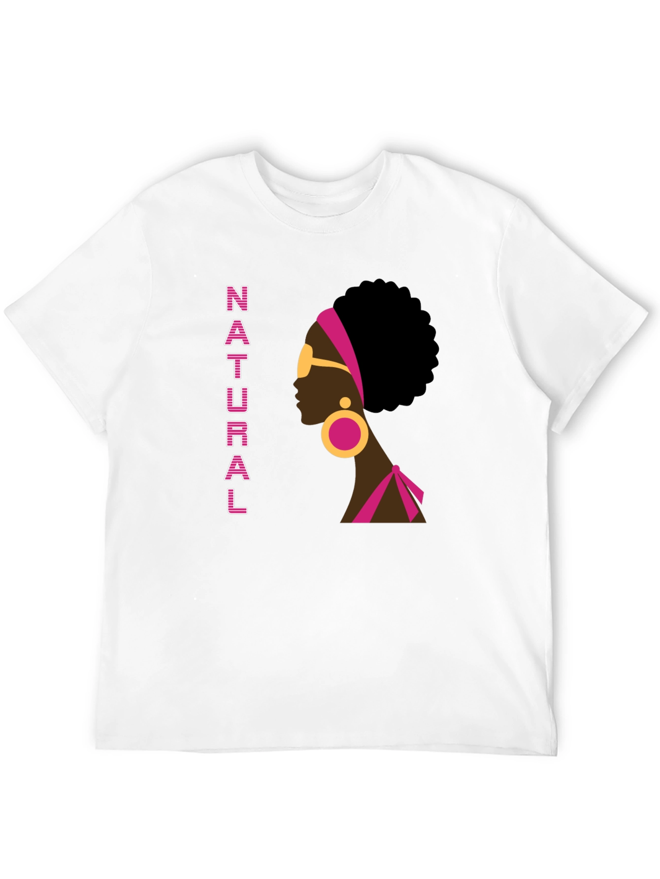 Natural Afro Woman Graphic Tee - Stylish Black T-Shirt