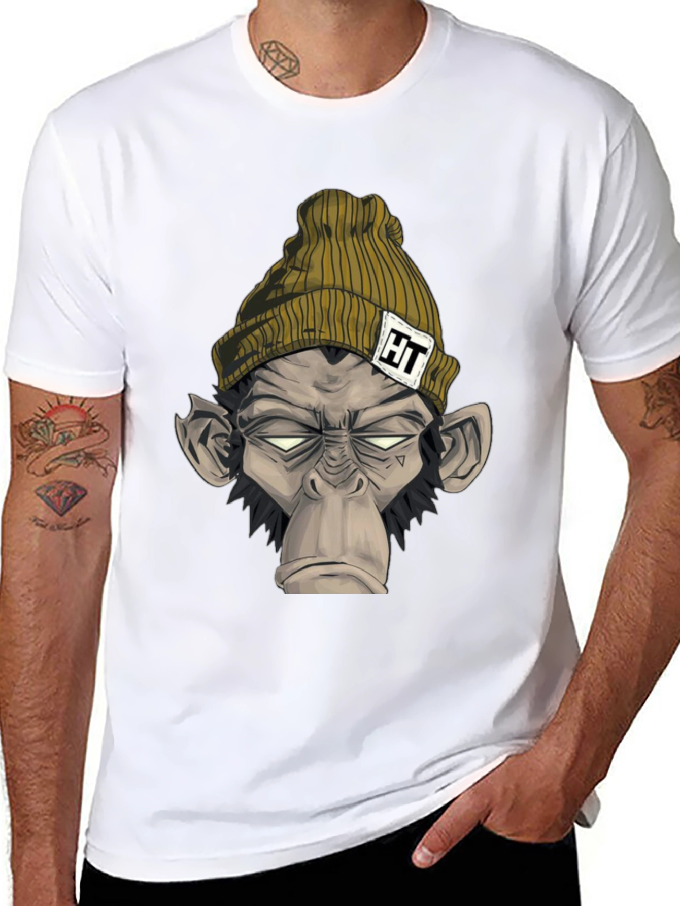 Cool Monkey Graphic T-Shirt - Trendy Urban Style