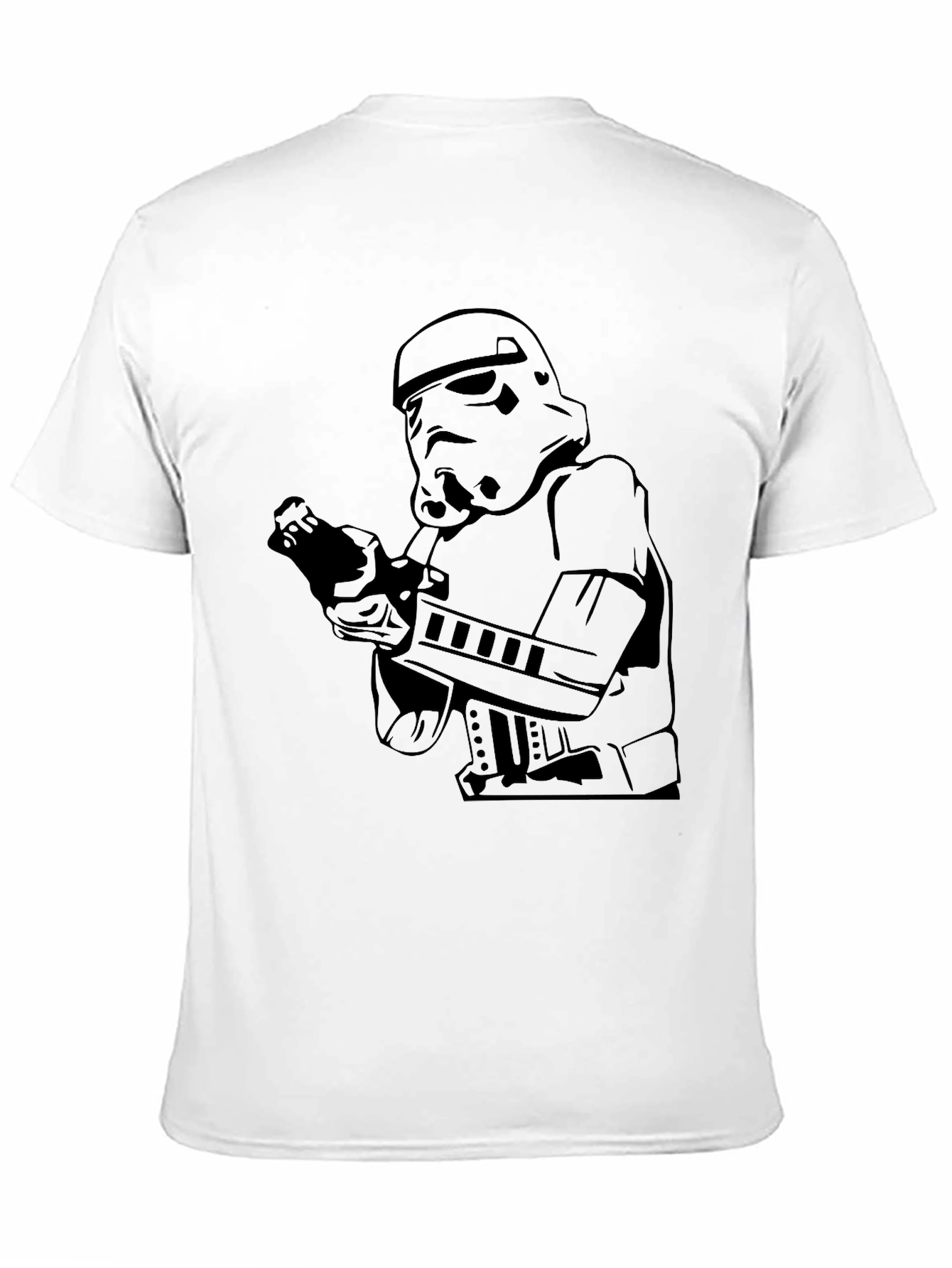Stormtrooper Graphic Tee - Black Cotton Blend T-Shirt