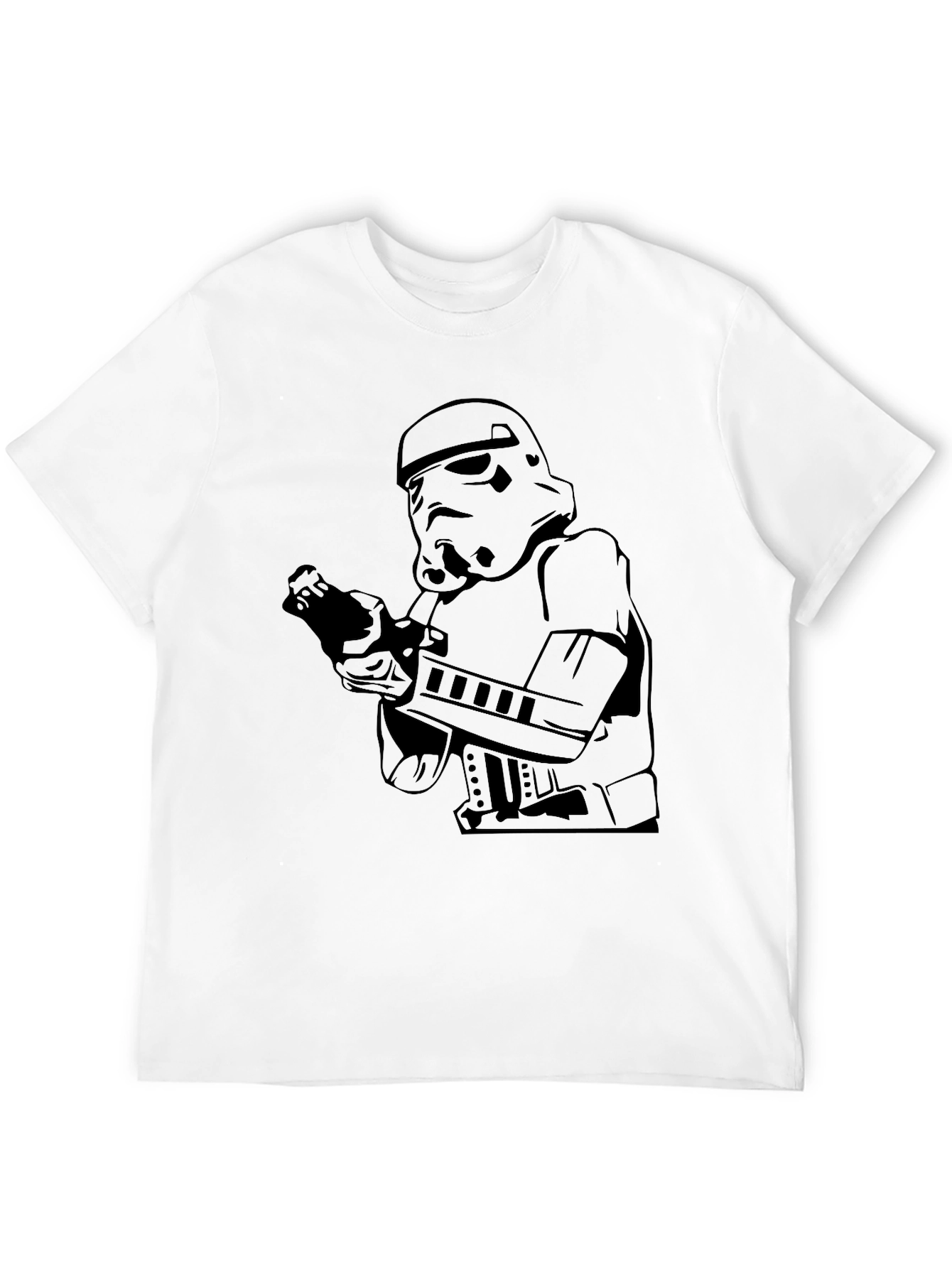 Stormtrooper Graphic Tee - Black Cotton Blend T-Shirt