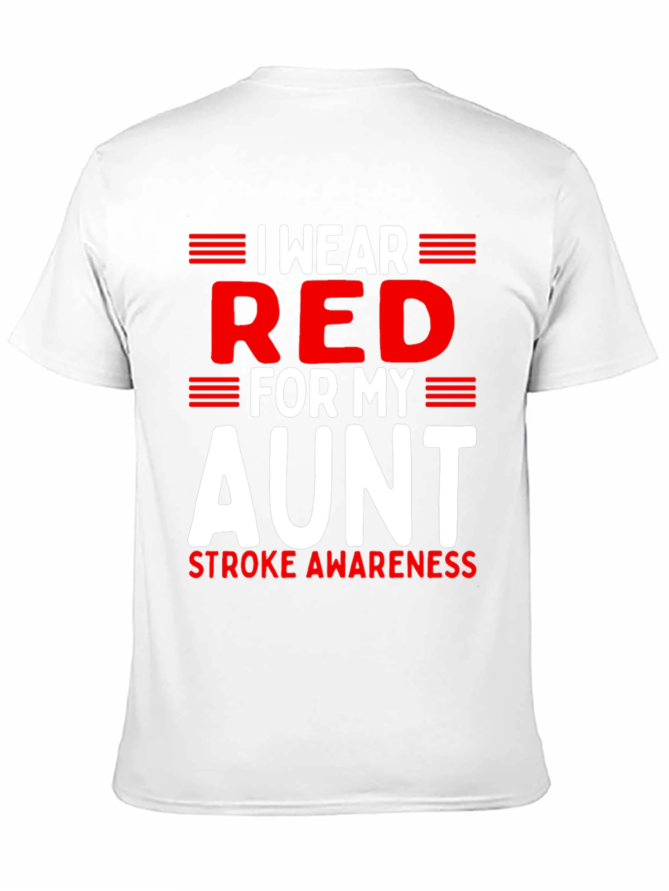 Red Stroke Awareness Aunt T-Shirt