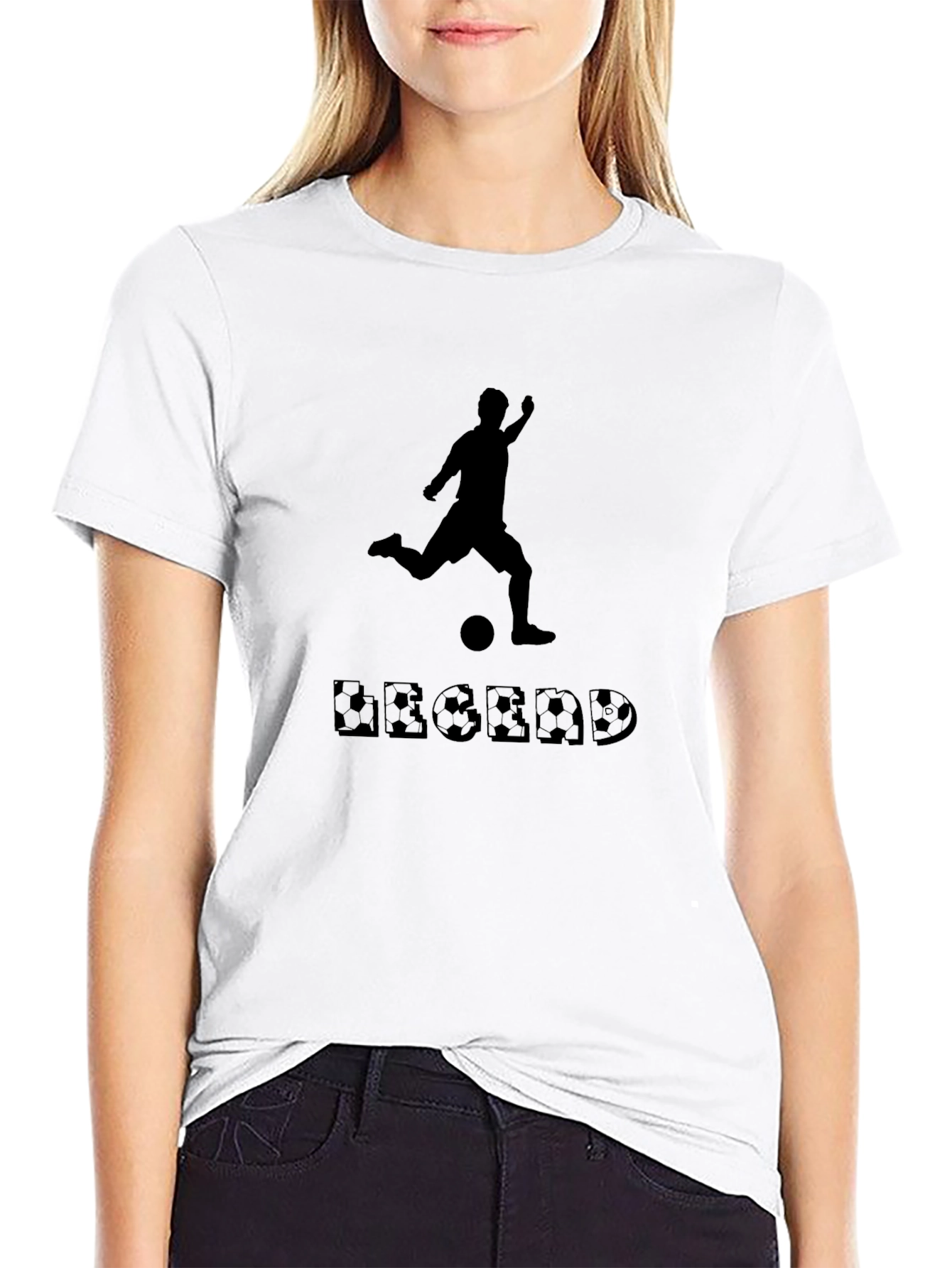 Legend Soccer Player Graphic Tee - Black