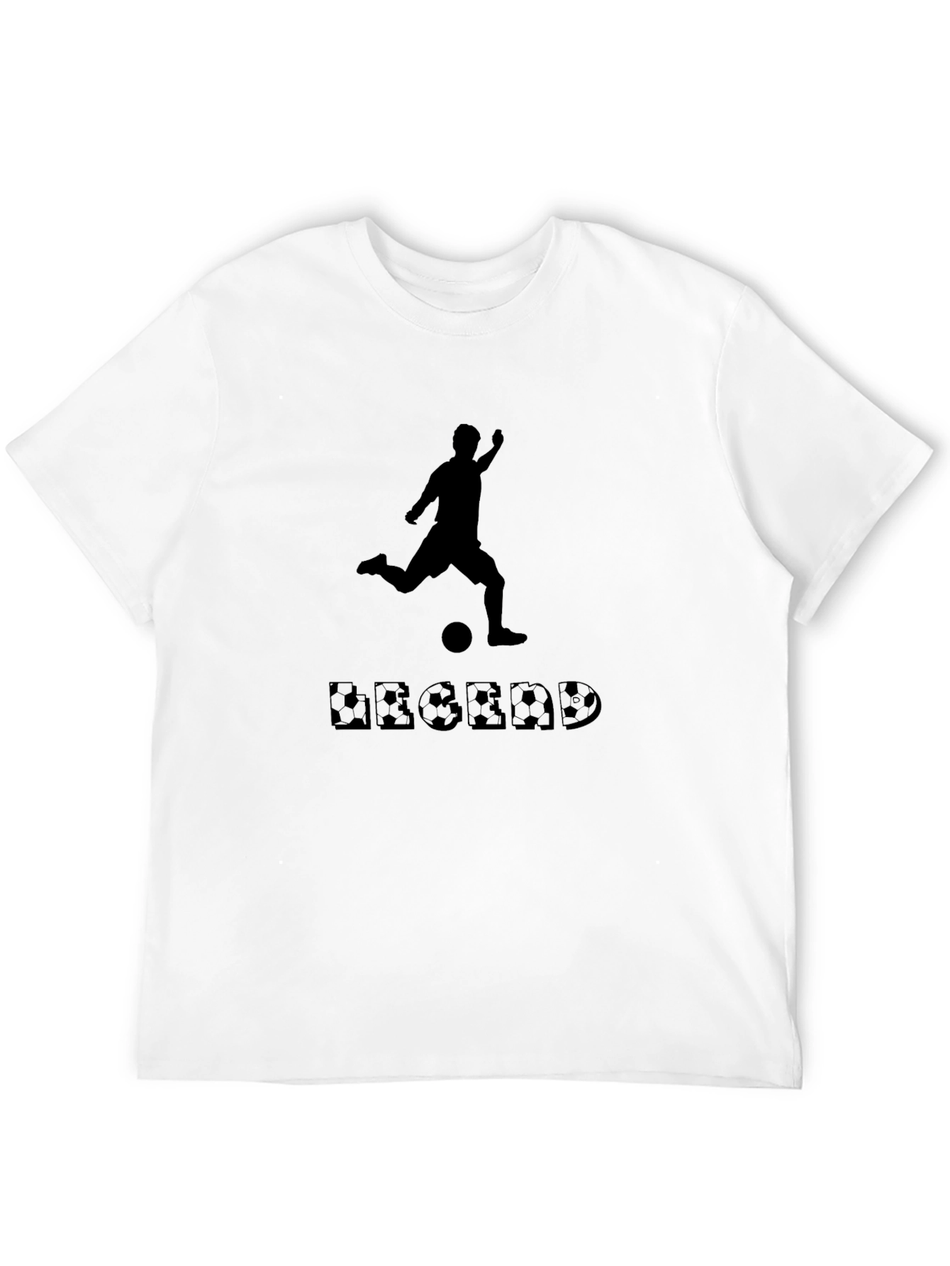 Legend Soccer Player Graphic Tee - Black