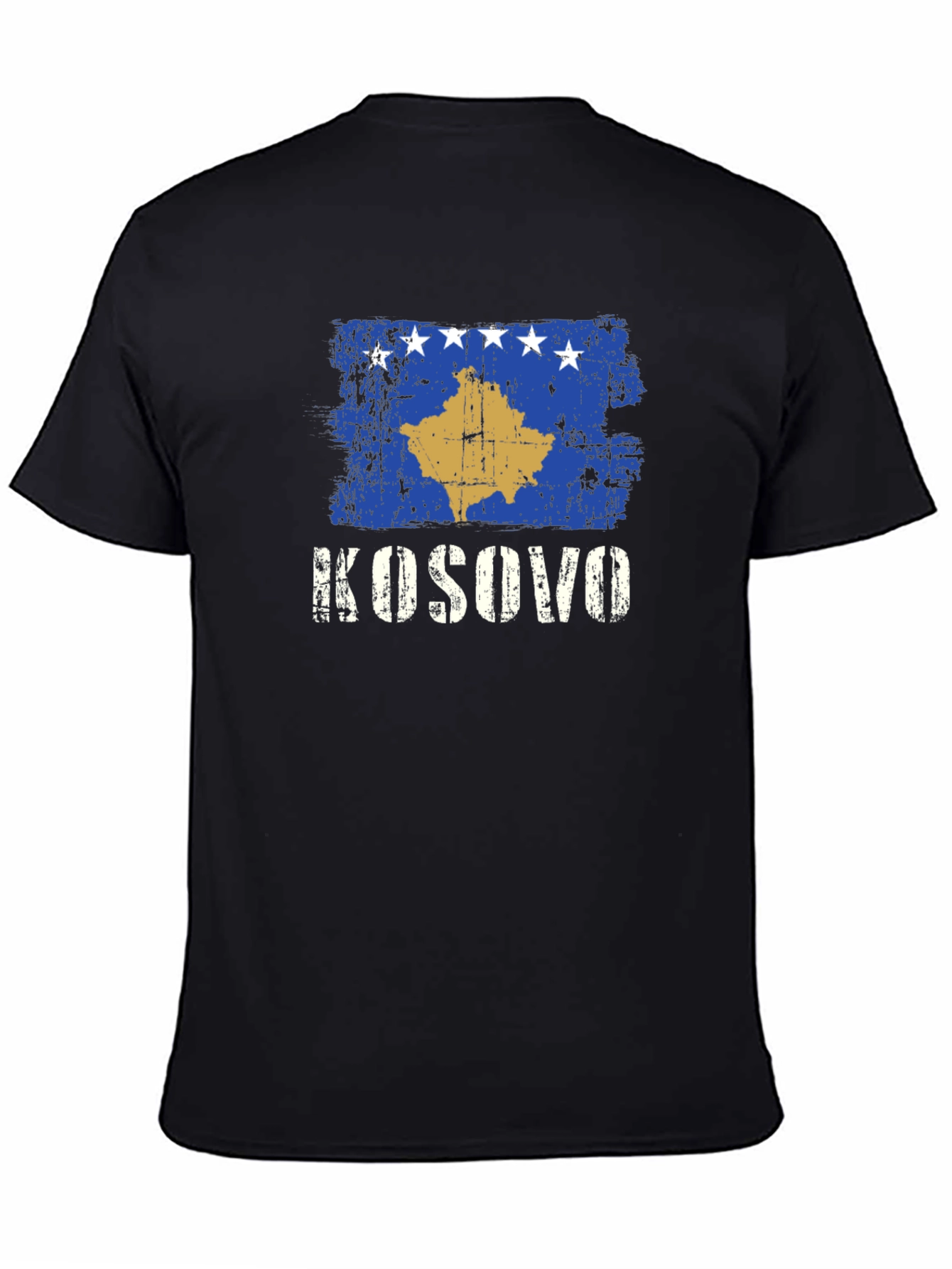 Kosovo Flag T-Shirt - Distressed Design